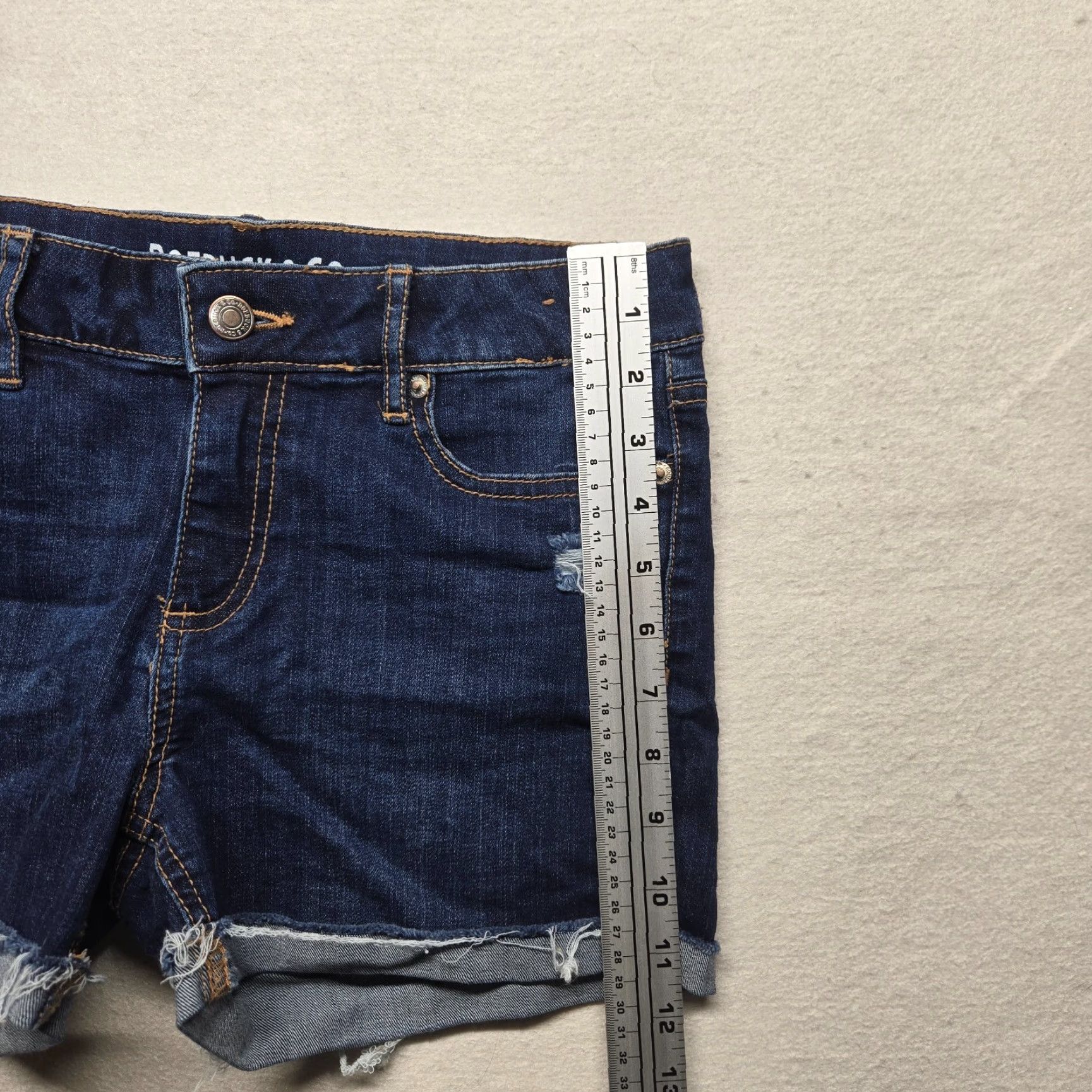 CO ROebuck & Co Roebuck & Co R1893 Denim Shorts 2 Women Dark Wash 2 Pockets Stretch Bohemian 90s? No vintage Size 26" / US 2 / IT 38 - 4 Thumbnail