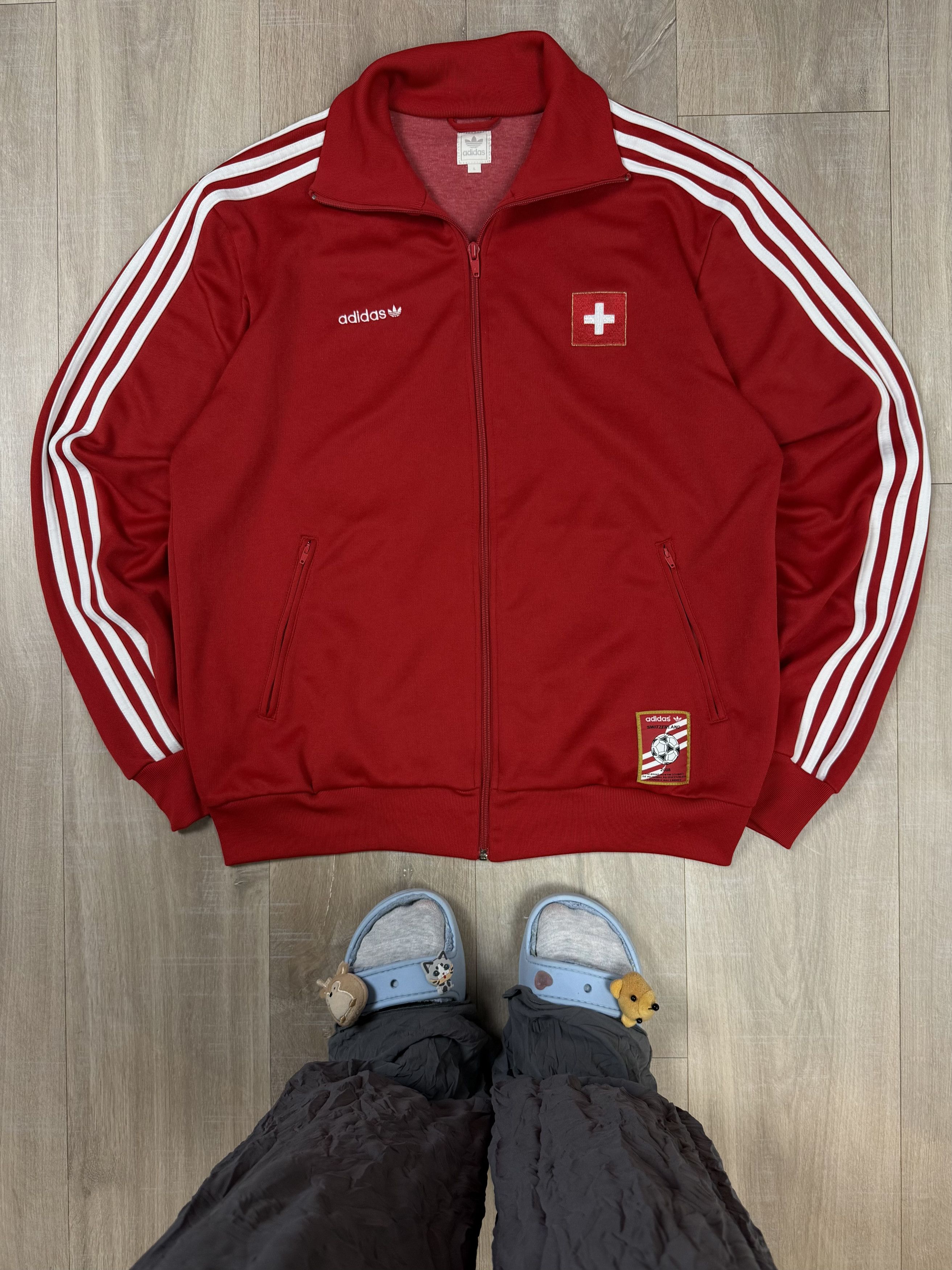 Adidas 2008 Adidas Originals Jacket Suisse Switzerland Football Size US L / EU 52-54 / 3 - 1 Thumbnail