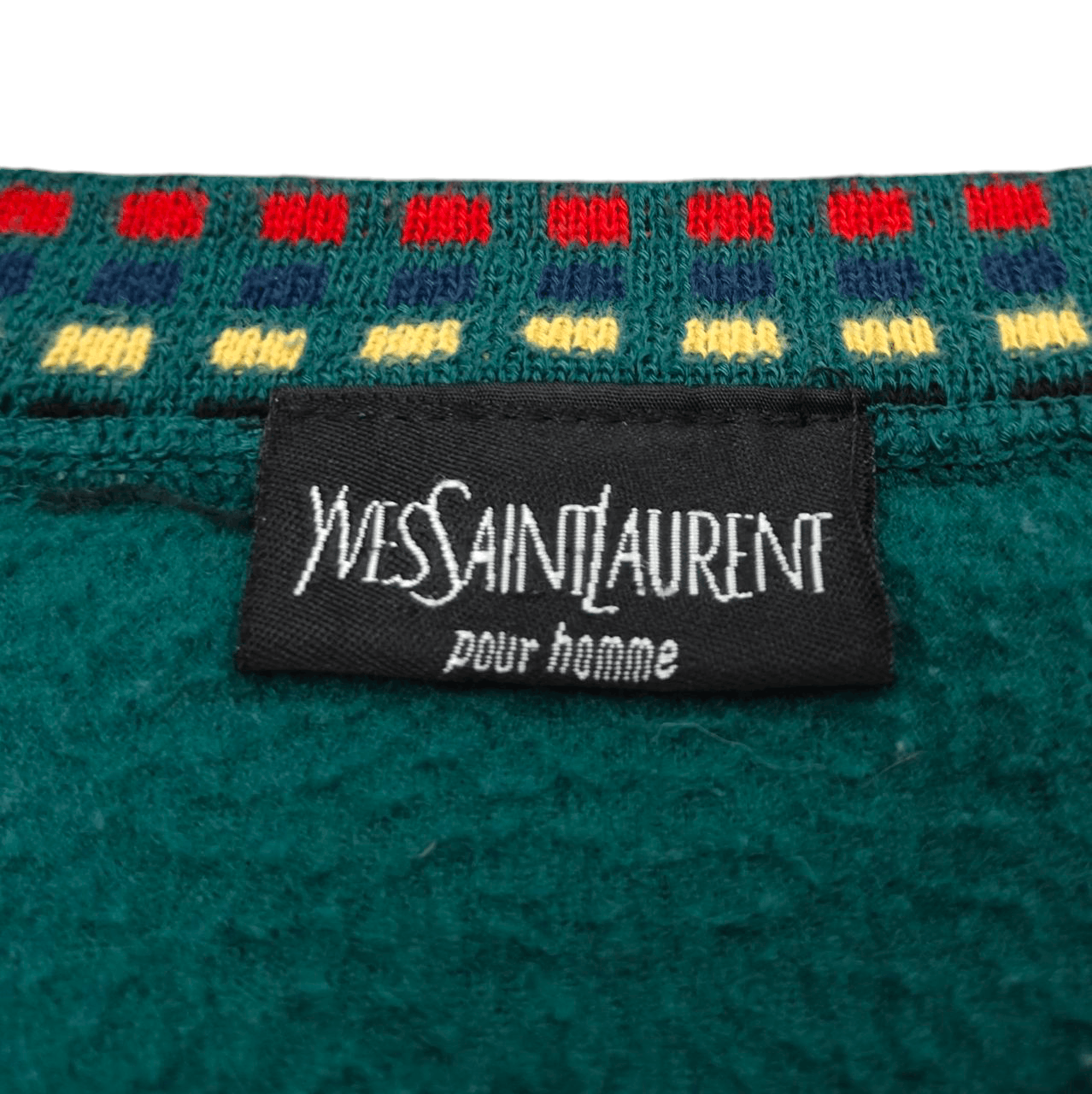 Yves Saint Laurent YSL Big Logo Fleece Sweatshirt, Made In Italy Size US M / EU 48-50 / 2 - 4 Thumbnail