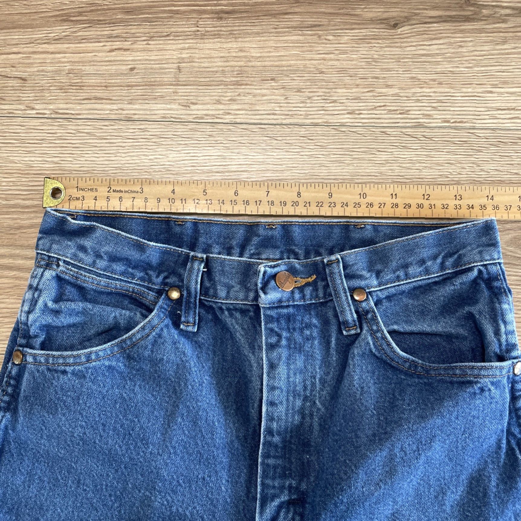 Wrangler WRANGLER 936 Cowboy Cut Slim Fit Jeans 29x36 Blue Mens Size US 29 - 3 Thumbnail