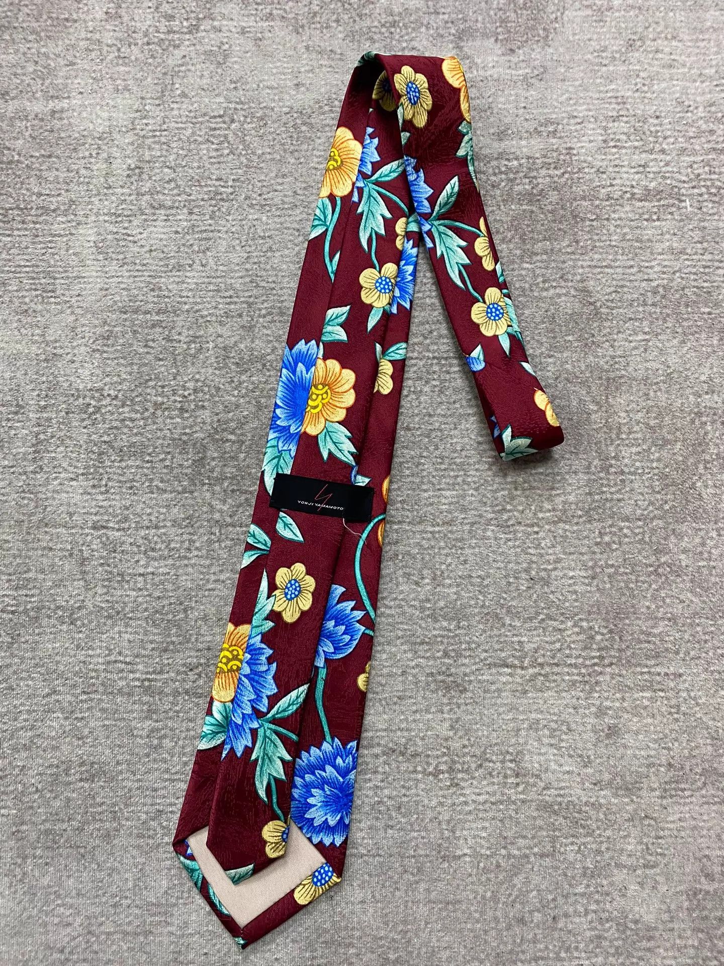 Yohji Yamamoto Yohji Yamamoto Pour Homme Early Silk Floral Tie Size ONE SIZE - 6 Thumbnail