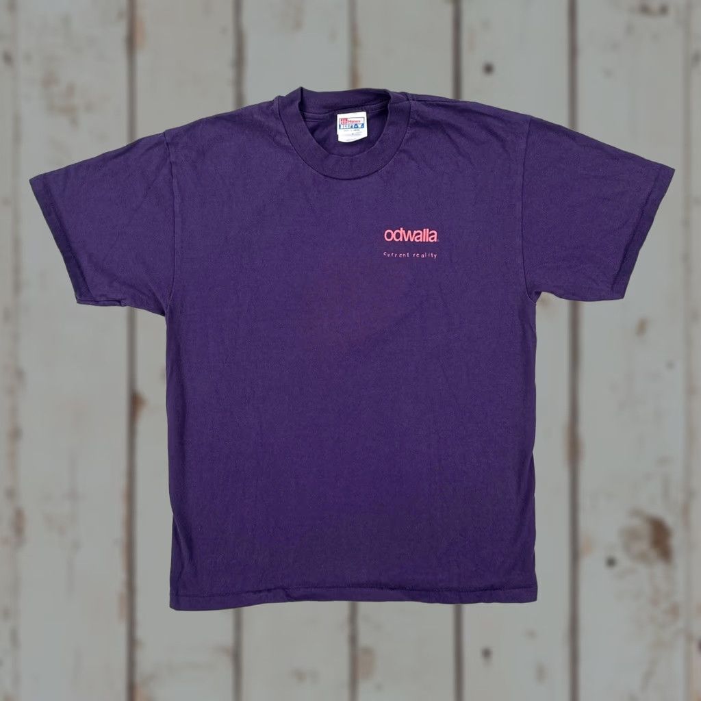 Hanes VINTAGE Hanes Beefy-T T-Shirt Purple Large 90s Hipster Hippie Mens Crew Neck Short Sleeve Size US L / EU 52-54 / 3 - 1 Thumbnail