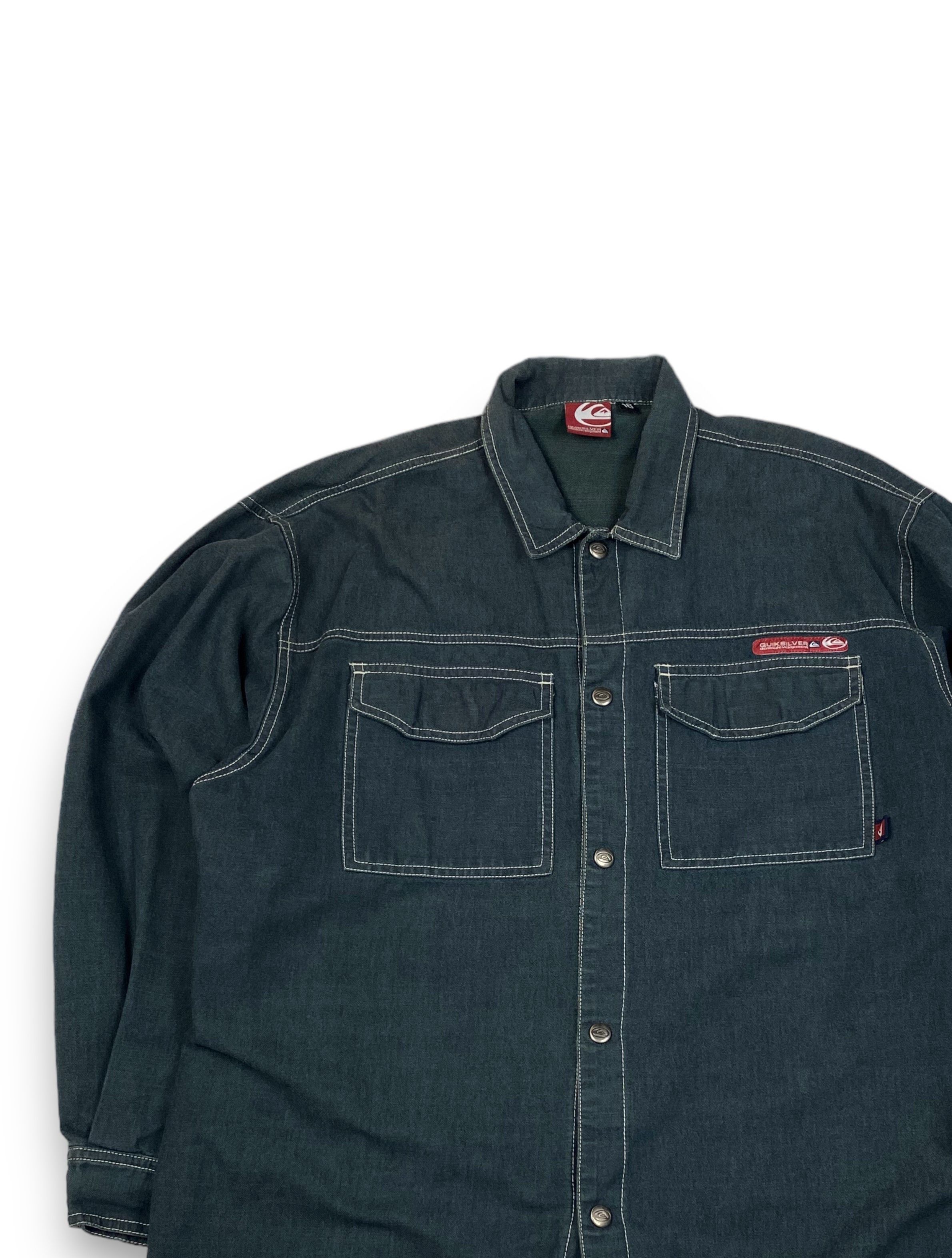 Jean Vintage QUICKSILVER Denim Overshirt Coach Jacket Y2k M771 Size US M / EU 48-50 / 2 - 3 Thumbnail