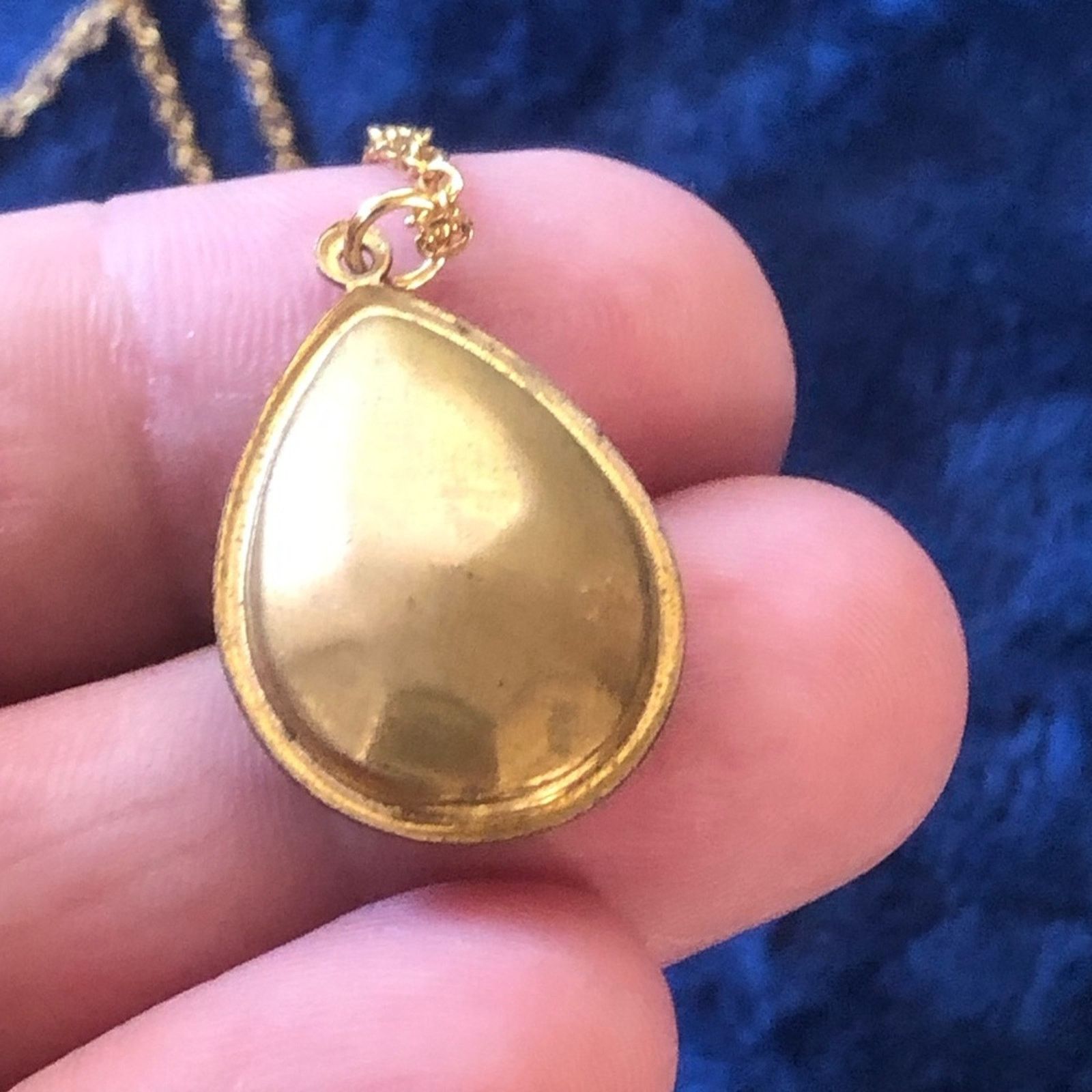 Vintage Vintage repurpose ruby red teardrop pendant necklace Size ONE SIZE - 3 Thumbnail