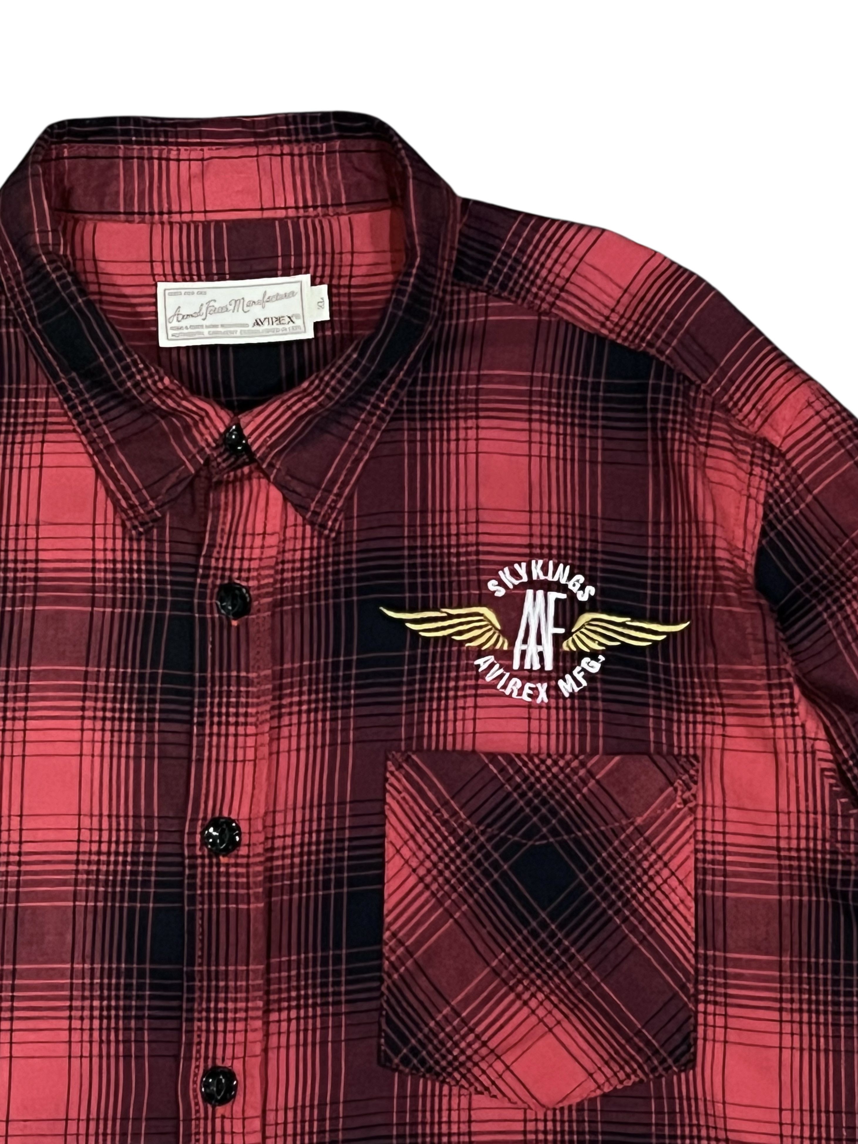 Avirex AVIREX SKYKINGS Big Embroidery Shadow Plaid Thin Cotton Size US M / EU 48-50 / 2 - 9 Thumbnail