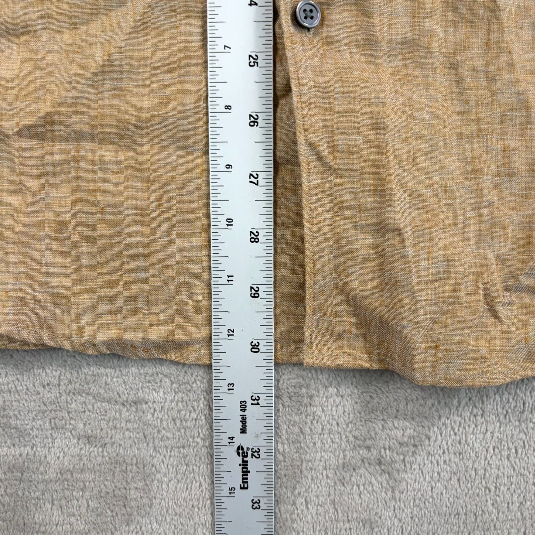 Theory Theory Shirt Men M Sepia 100% Linen Long Sleeve Button-Up Collared Spread City Preppy NWT Size US M / EU 48-50 / 2 - 7 Thumbnail