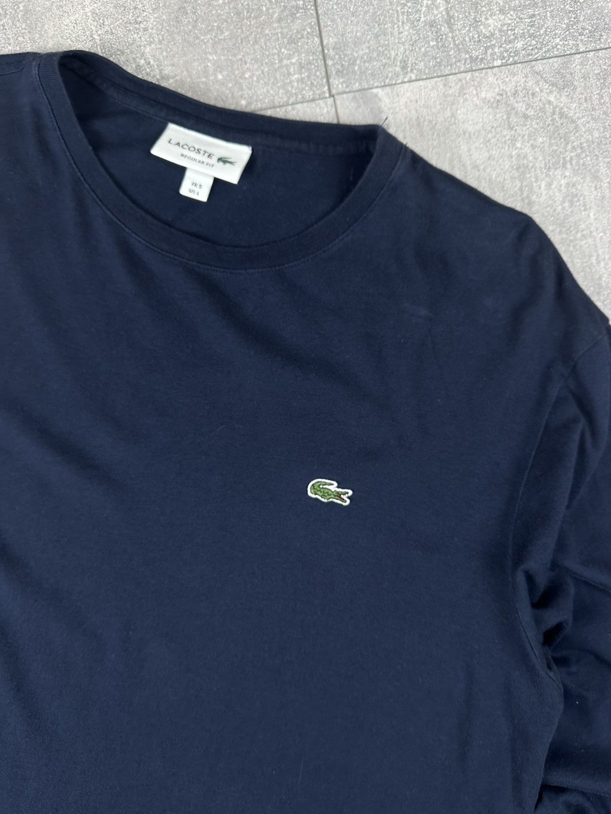 Lacoste Lacoste Small Logo Luxury Blue Long Sleeve Size US L / EU 52-54 / 3 - 4 Thumbnail
