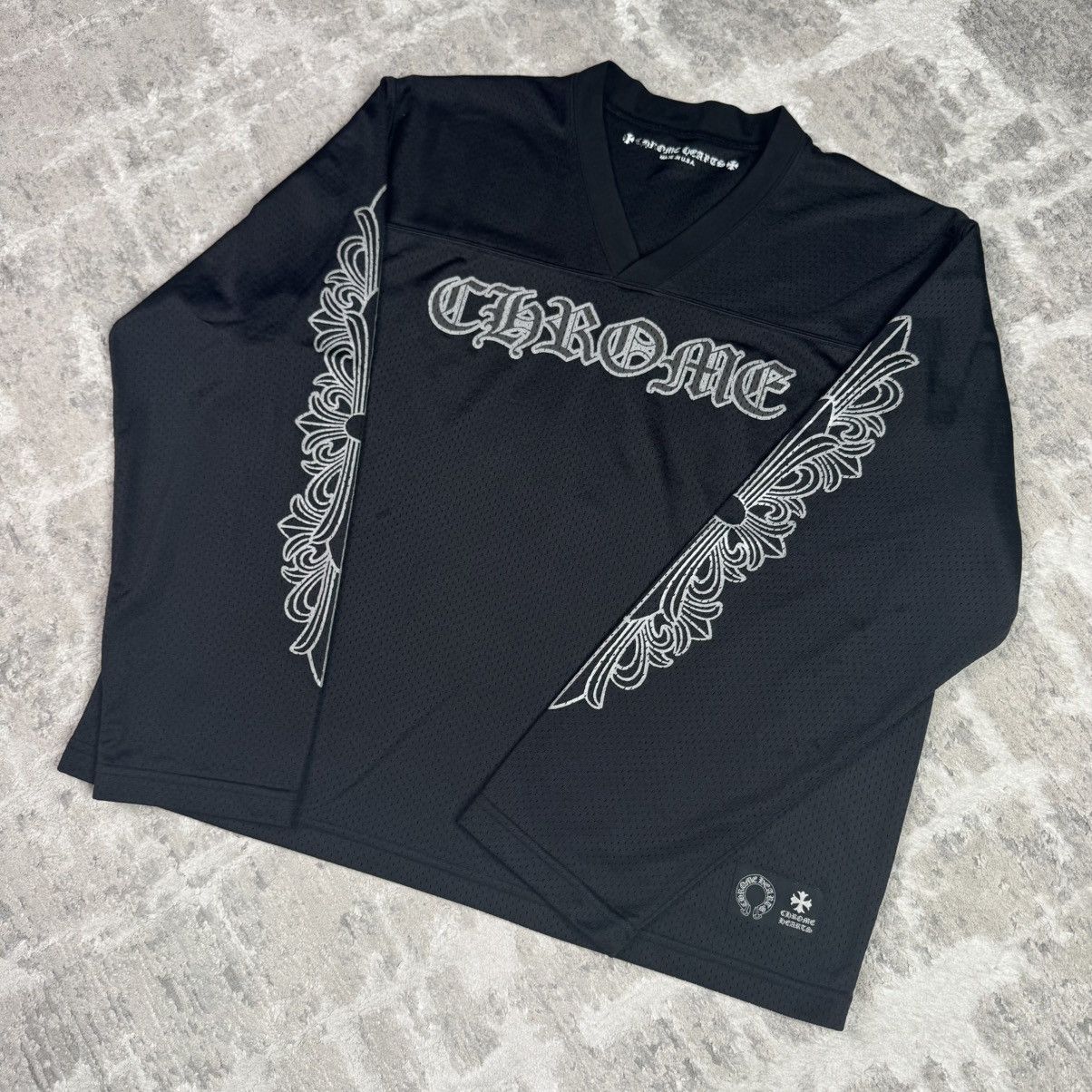 Chrome Hearts Mesh stadium floral long sleeve jersey Size US M / EU 48-50 / 2 - 10 Thumbnail