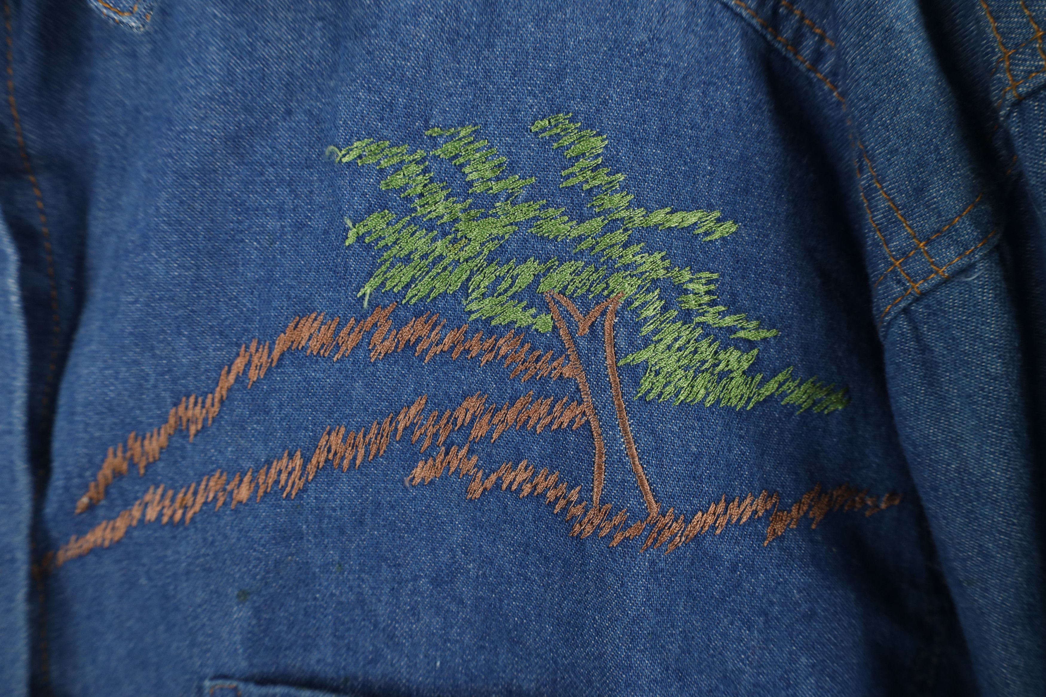 Vintage Vintage 90s Streetwear Teddy Bear Denim Jean Button Shirt Size M / US 6-8 / IT 42-44 - 5 Thumbnail