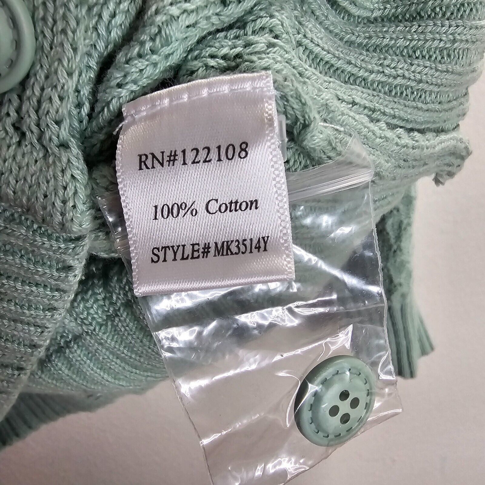 Other Ye Mak Mint Button Front Crew Neck Knit Crop Sweater Small Size S / US 4 / IT 40 - 6 Thumbnail