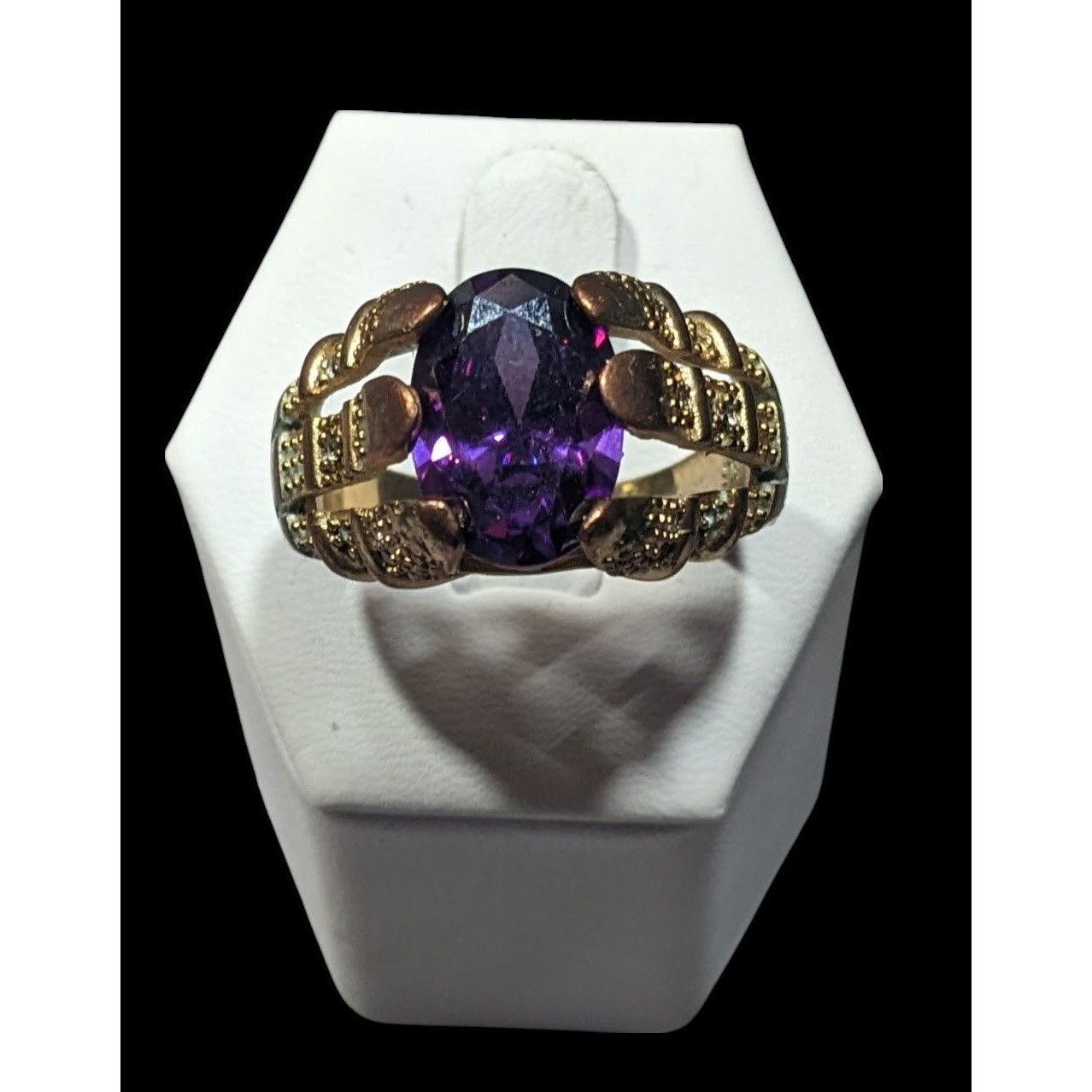 Other Vintage Regal Men's Ring Marked 18K GF With Purple Stone Siz Size ONE SIZE - 1 Thumbnail