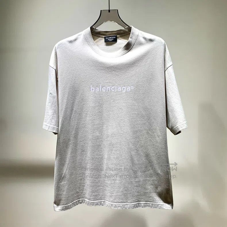 Balenciaga Balenciaga Logo Letter Print Round Short Sleeve T-Shirt Size US L / EU 52-54 / 3 - 1 Thumbnail