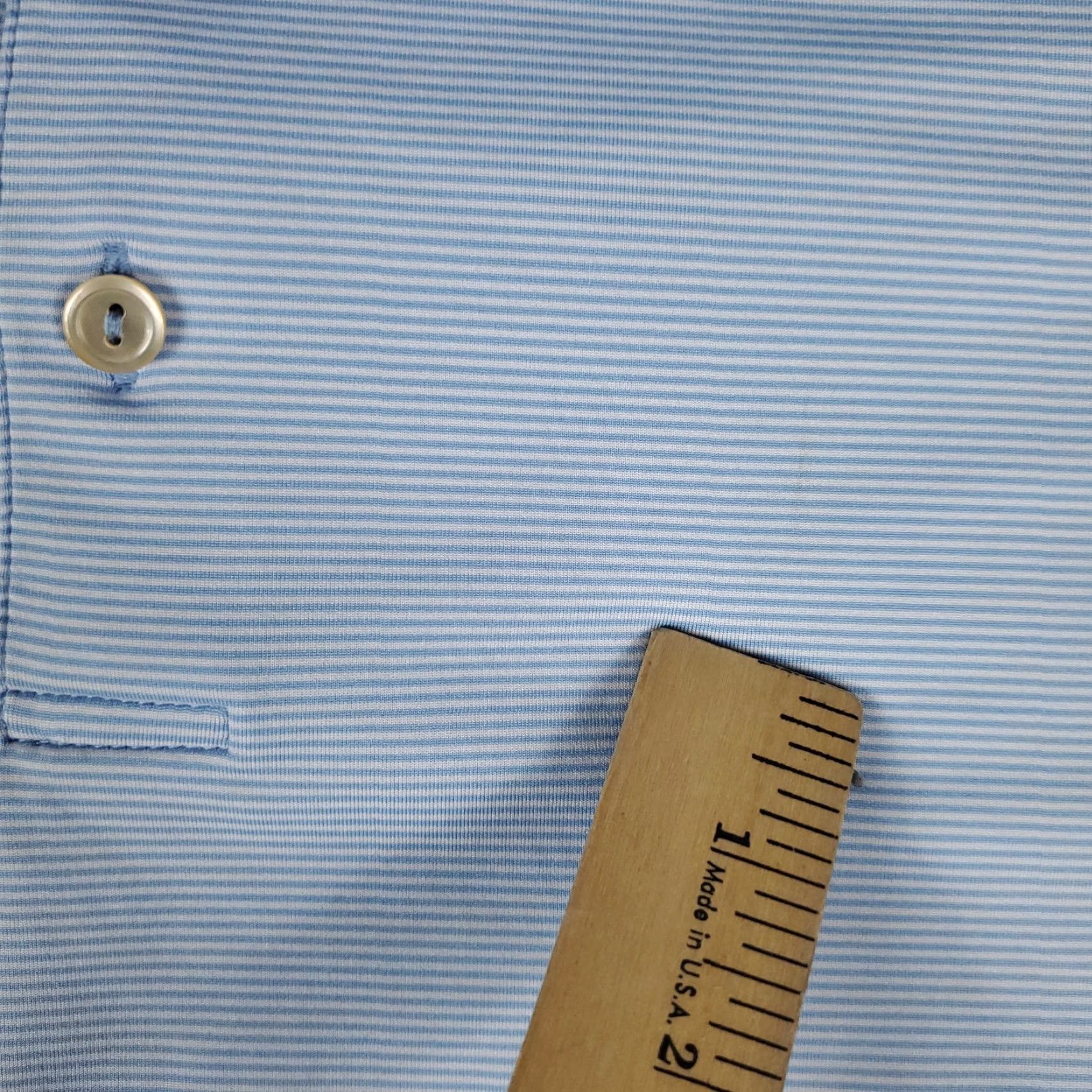 Peter Millar Peter Millar Polo Shirt Mens XL Light Blue Striped Golf Summer Comfort *STAINED* Size US XL / EU 56 / 4 - 3 Thumbnail