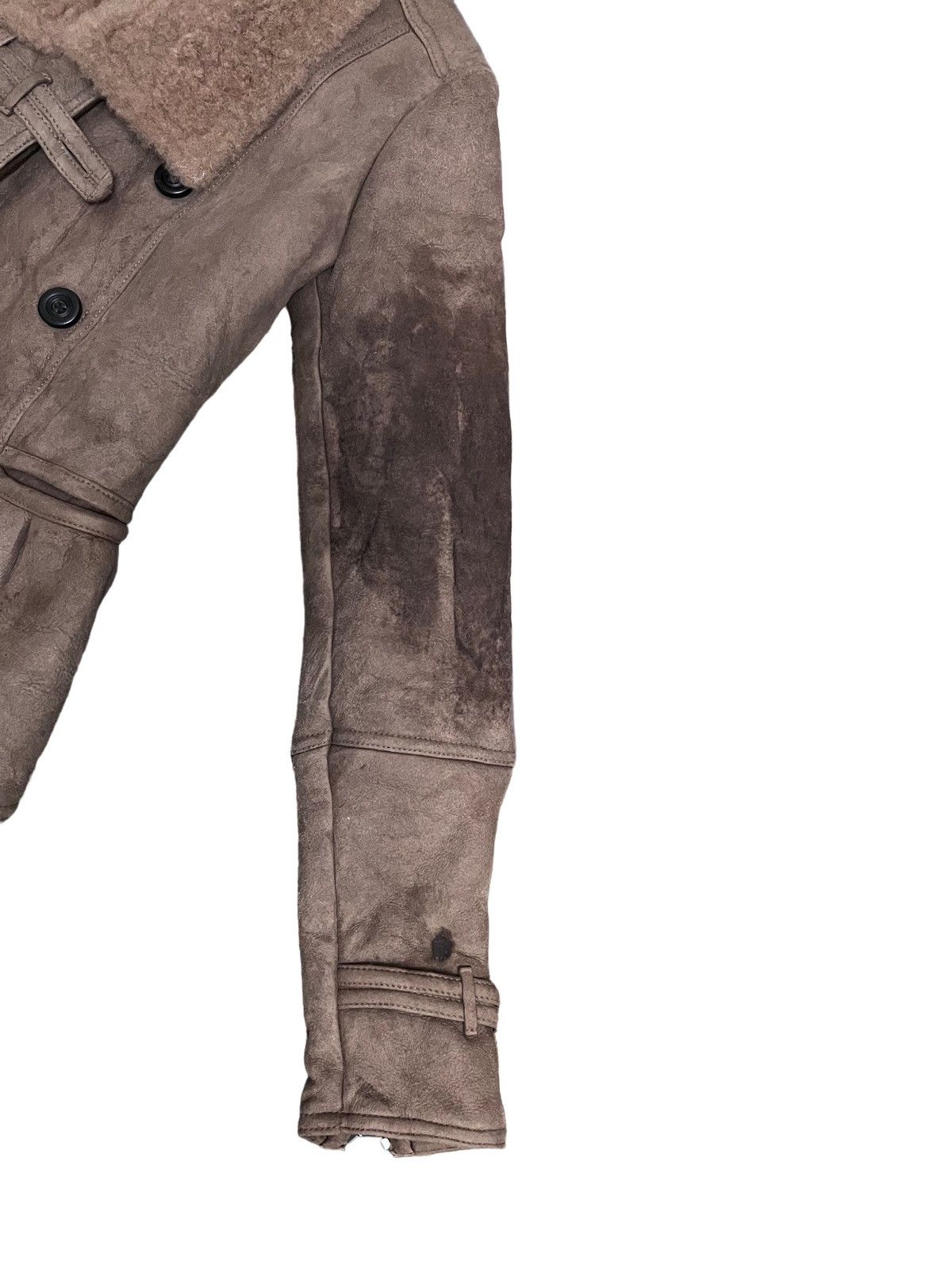 Burberry Vintage Burberry Prorsum Velvet Taupe Shearling Jacket Size S / US 4 / IT 40 - 6 Thumbnail