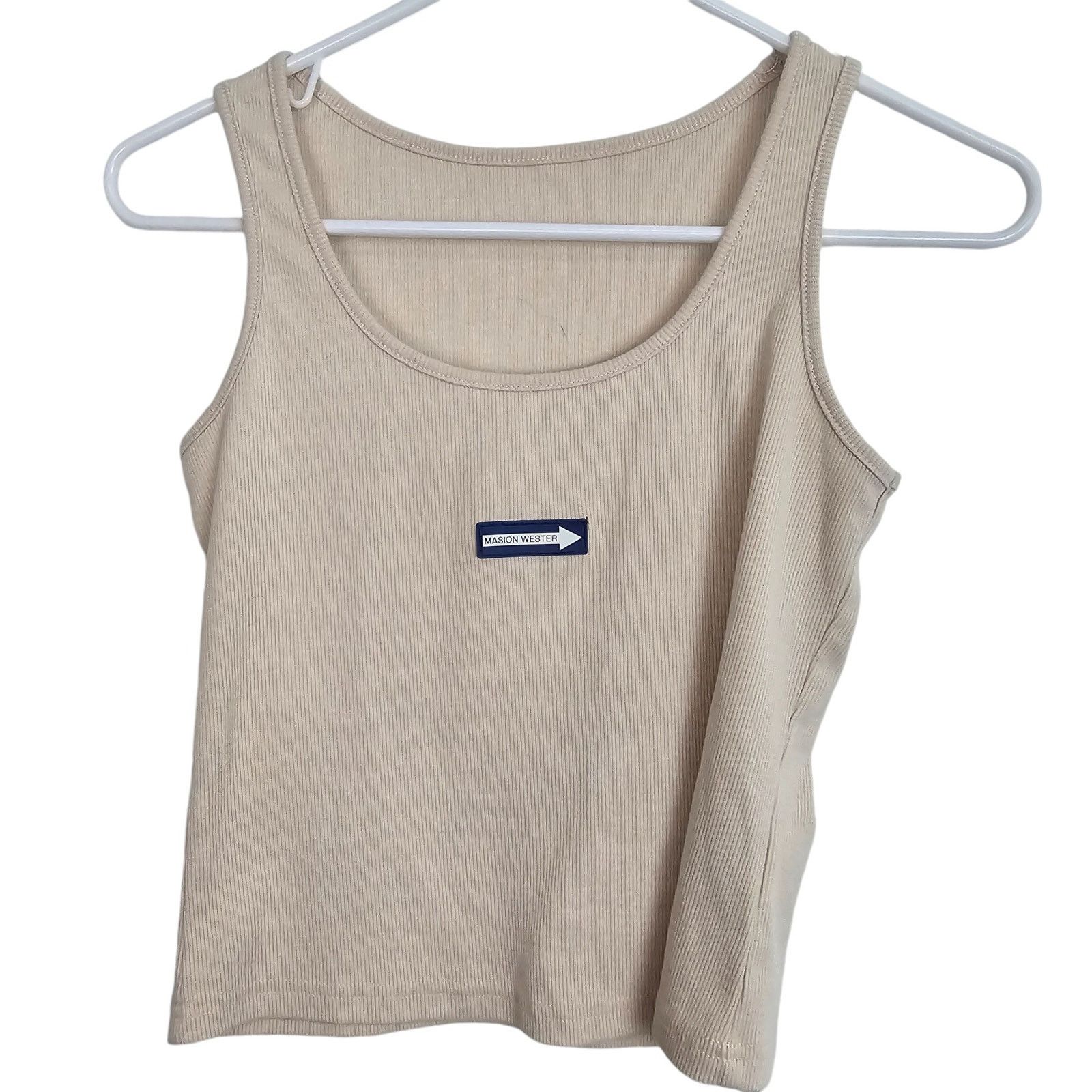 Dazed Magazine Dazy Womens Masion Wester Tank Size S Ribbed Crop Top Casual Size S / US 4 / IT 40 - 1 Thumbnail