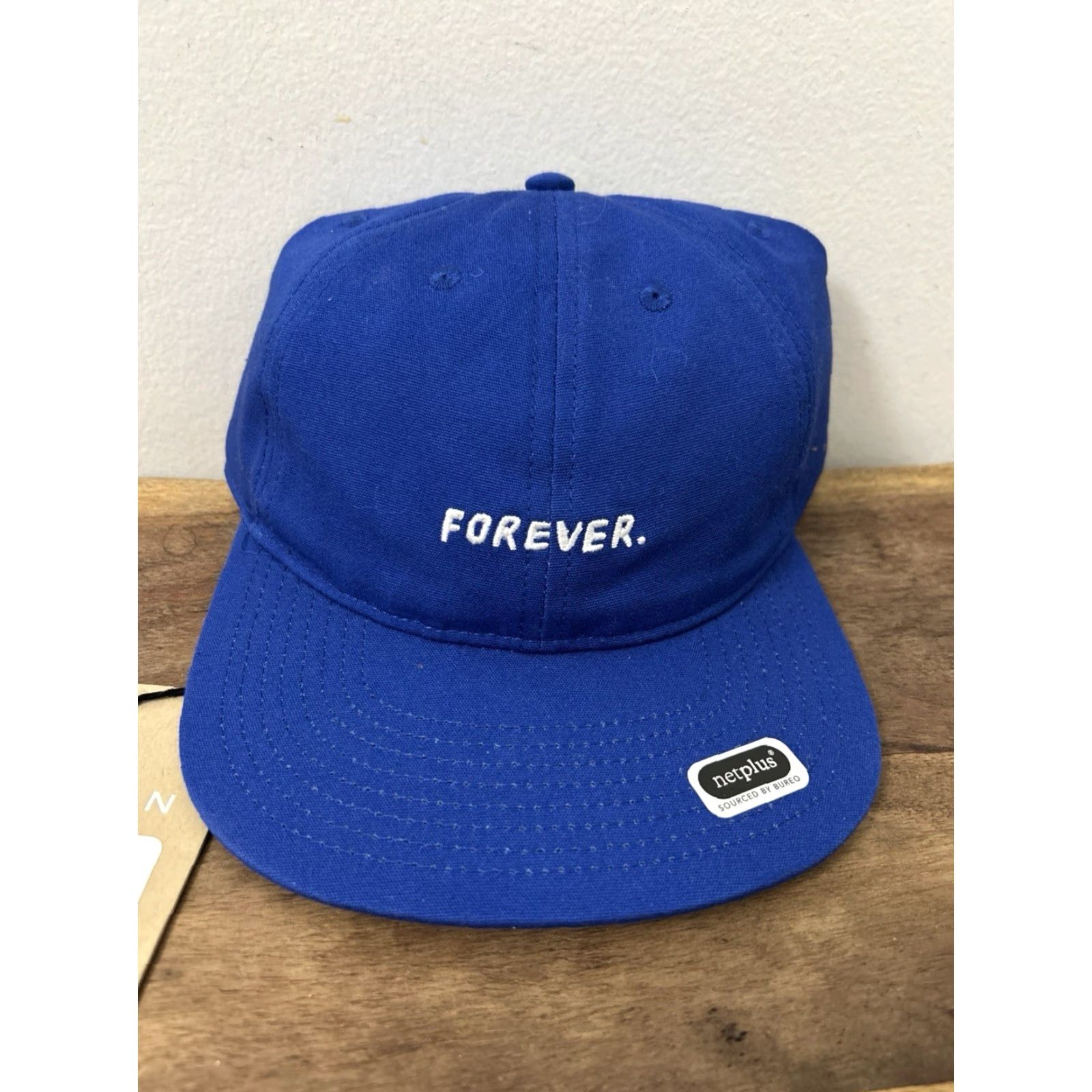 Forever 21 Rivian Forever Hat Blue 100% Organic Cotton Adjustable Baseball Cap NWT Men One Size Canvas Casual Travel Sportswear Cap Size ONE SIZE - 3 Thumbnail