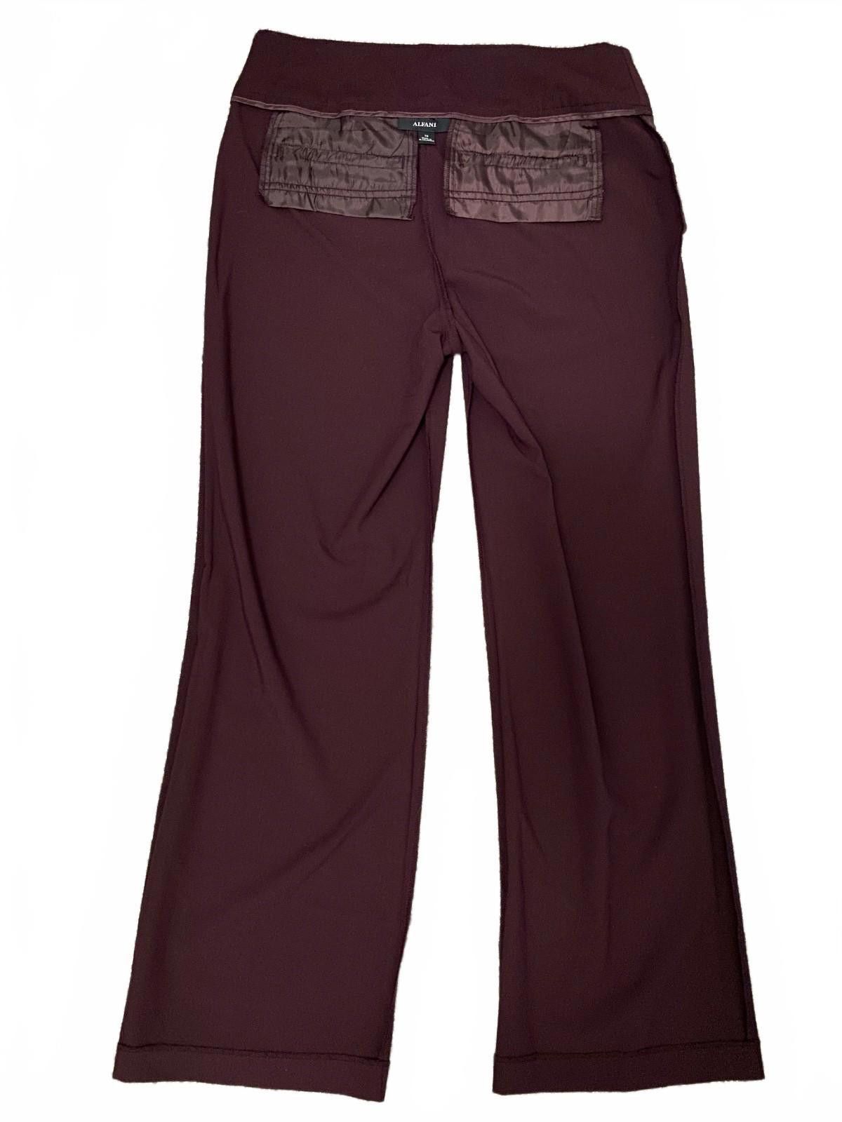 Alfani ALFANI Wide Leg Dress Pant in Burgundy (SIZE 2S) Size 26" / US 2 / IT 38 - 7 Thumbnail