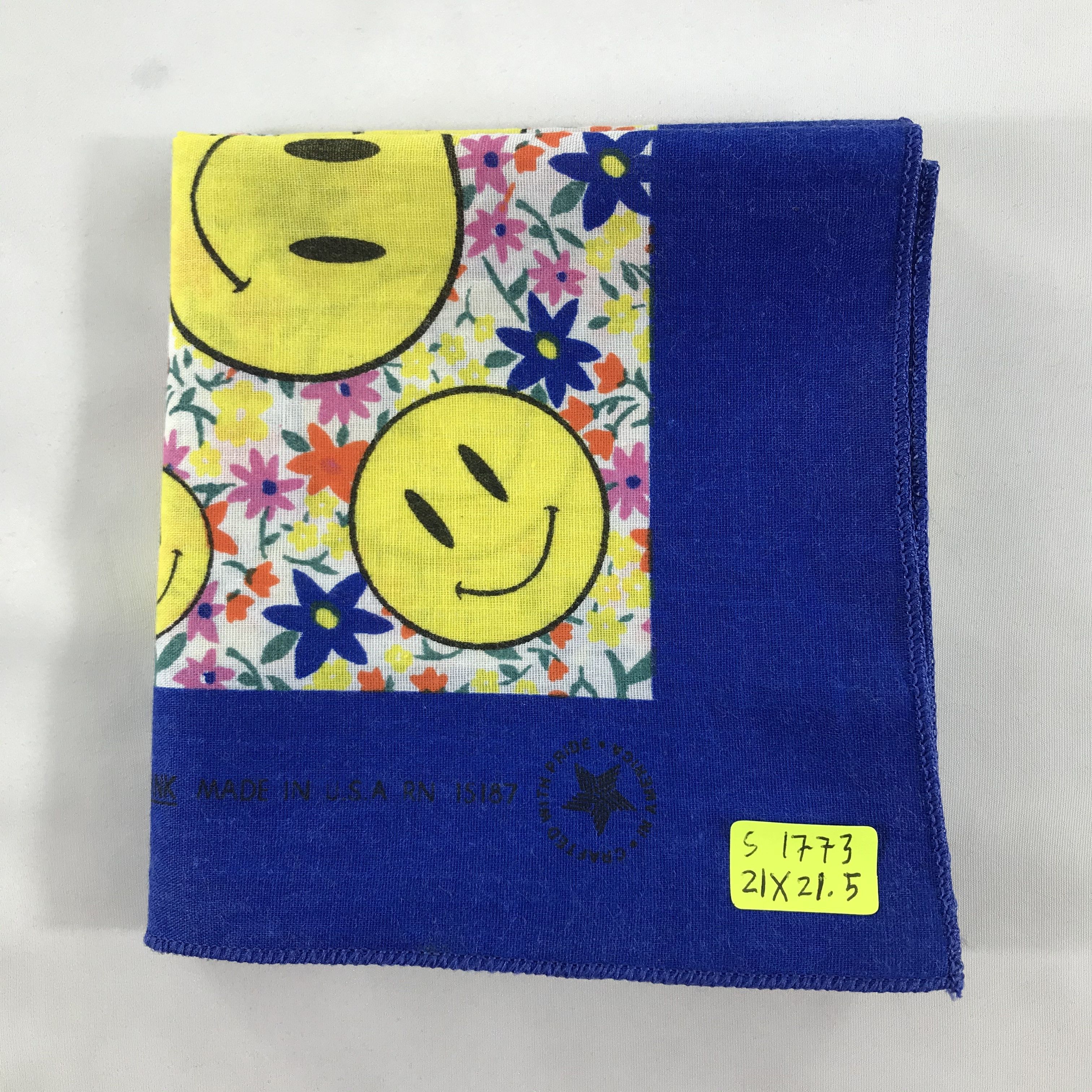 Vintage Vintage Smiley Bandana / Handkerchief / Neckerchief - S1773 Size ONE SIZE - 4 Thumbnail