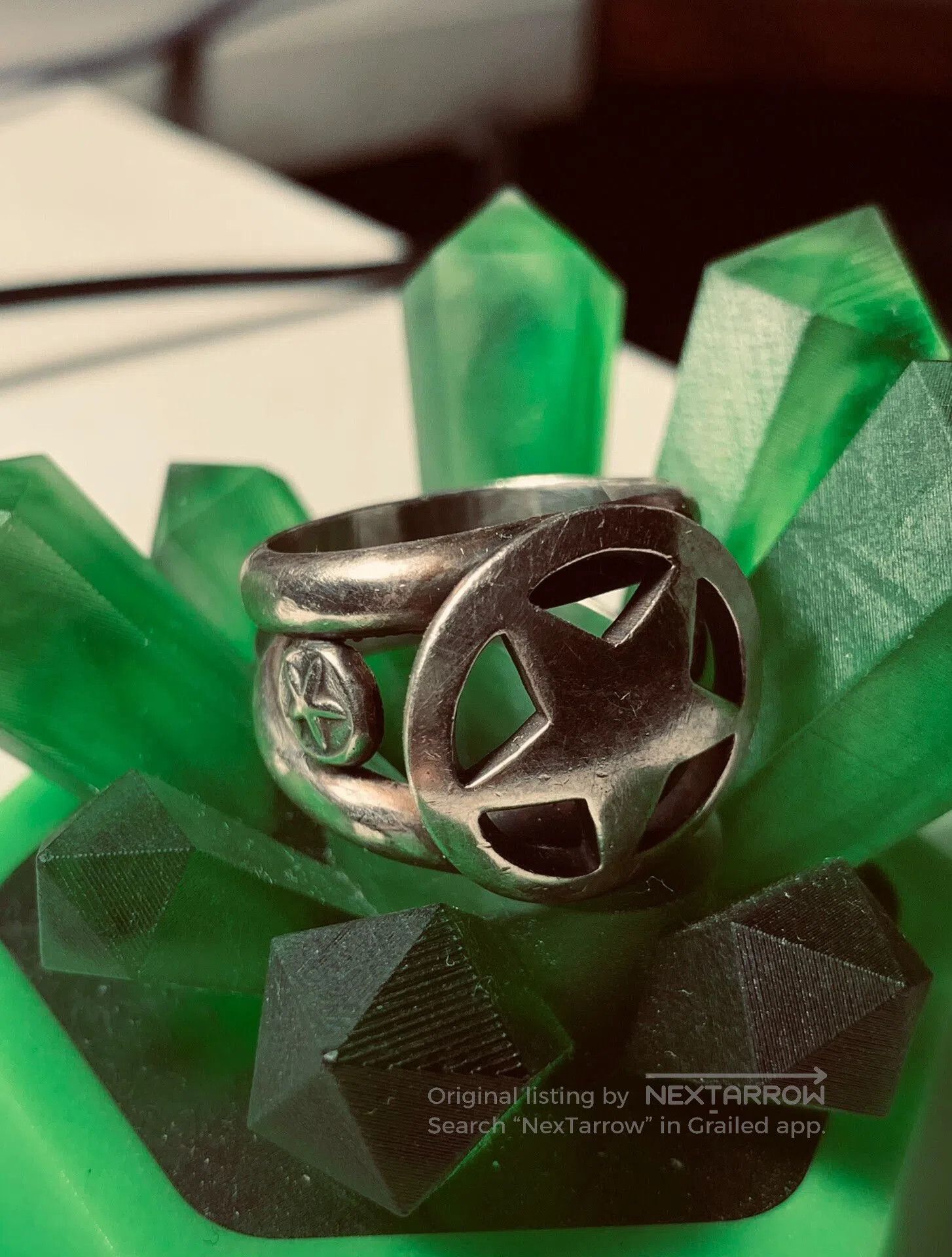 Lucky Brand Lucky John Sterling Silver Star Ring. Size ONE SIZE - 3 Thumbnail