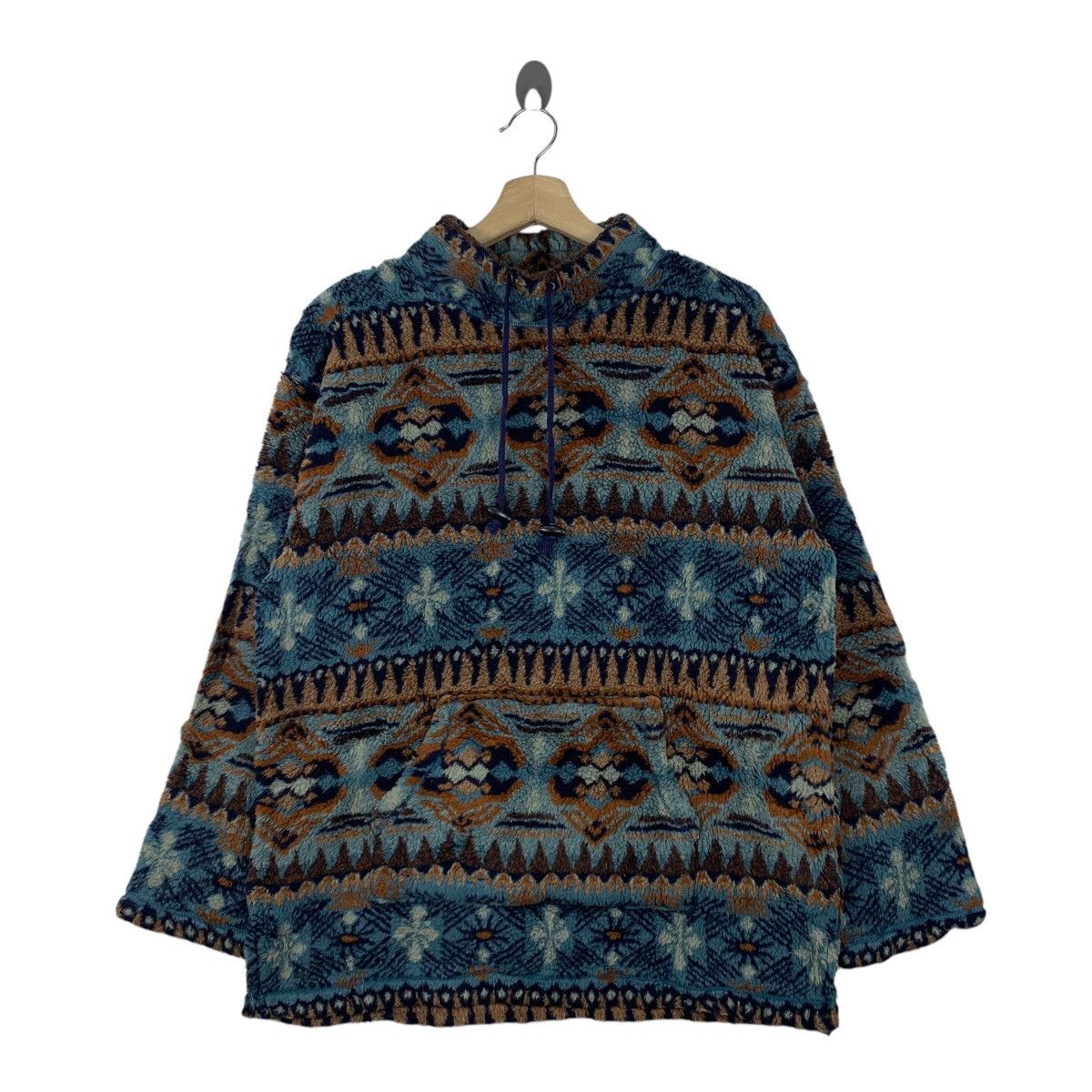 Vintage Vintage CLEDE DIOR Aztec Turtle Neck Sweatshirt Pullover Size US M / EU 48-50 / 2 - 1 Thumbnail