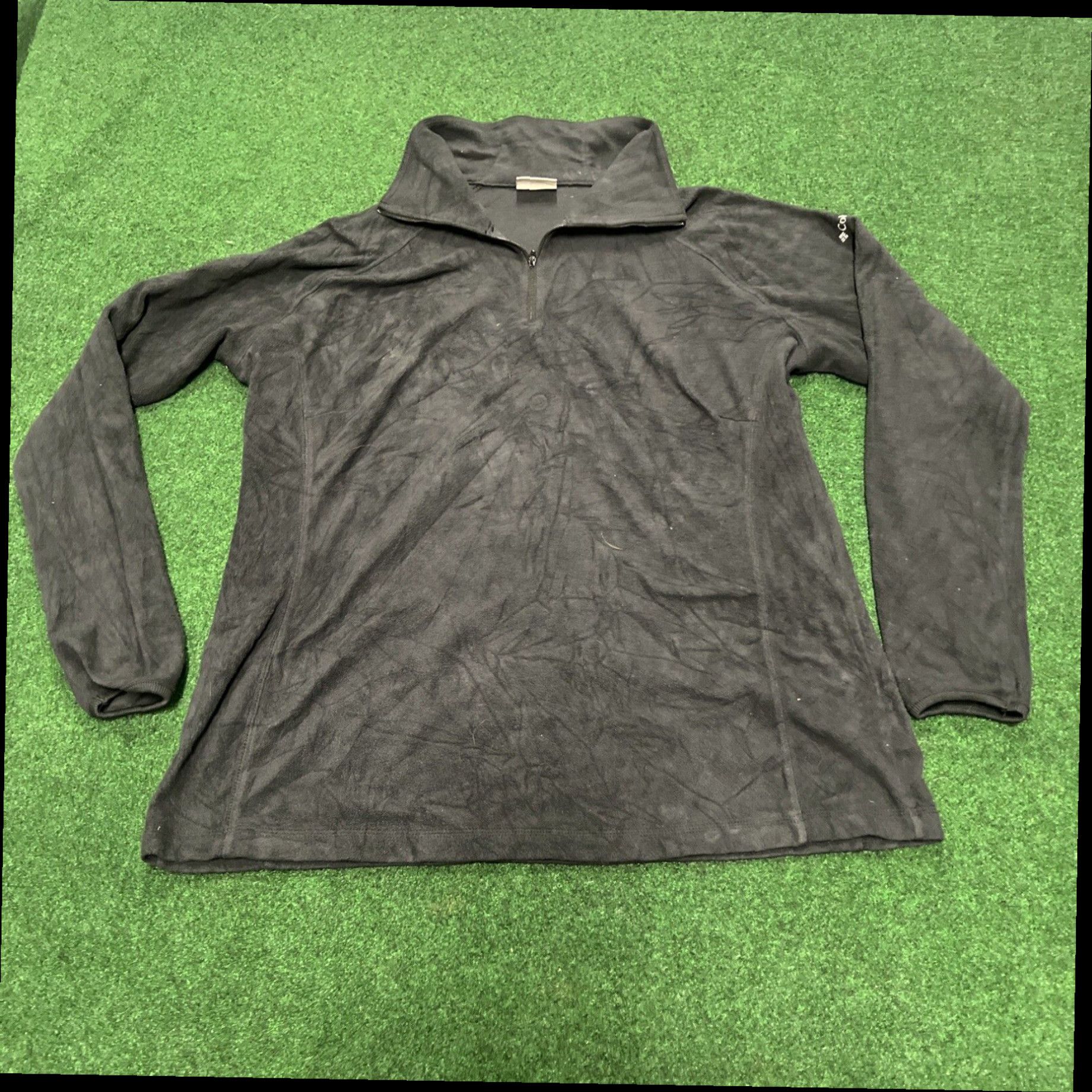 Vintage Columbia Womans Black Fleece Quarter Zip Size Xxl Lightweight Size XXL / US 16-18 / IT 52-54 - 1 Thumbnail