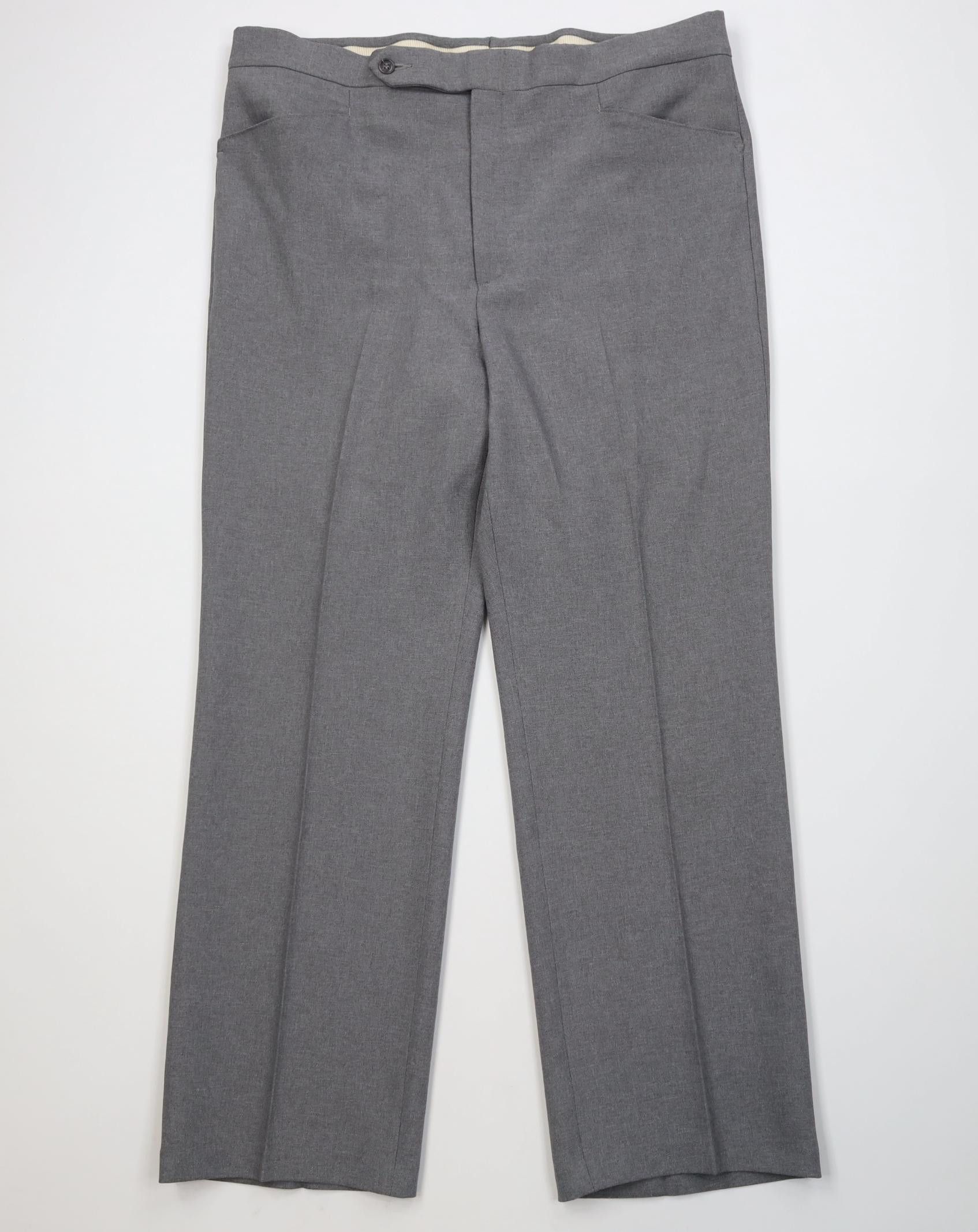 Vintage Vintage 70s Streetwear Wide Leg Chino Pants Trousers Gray Size US 38 / EU 54 - 1 Thumbnail