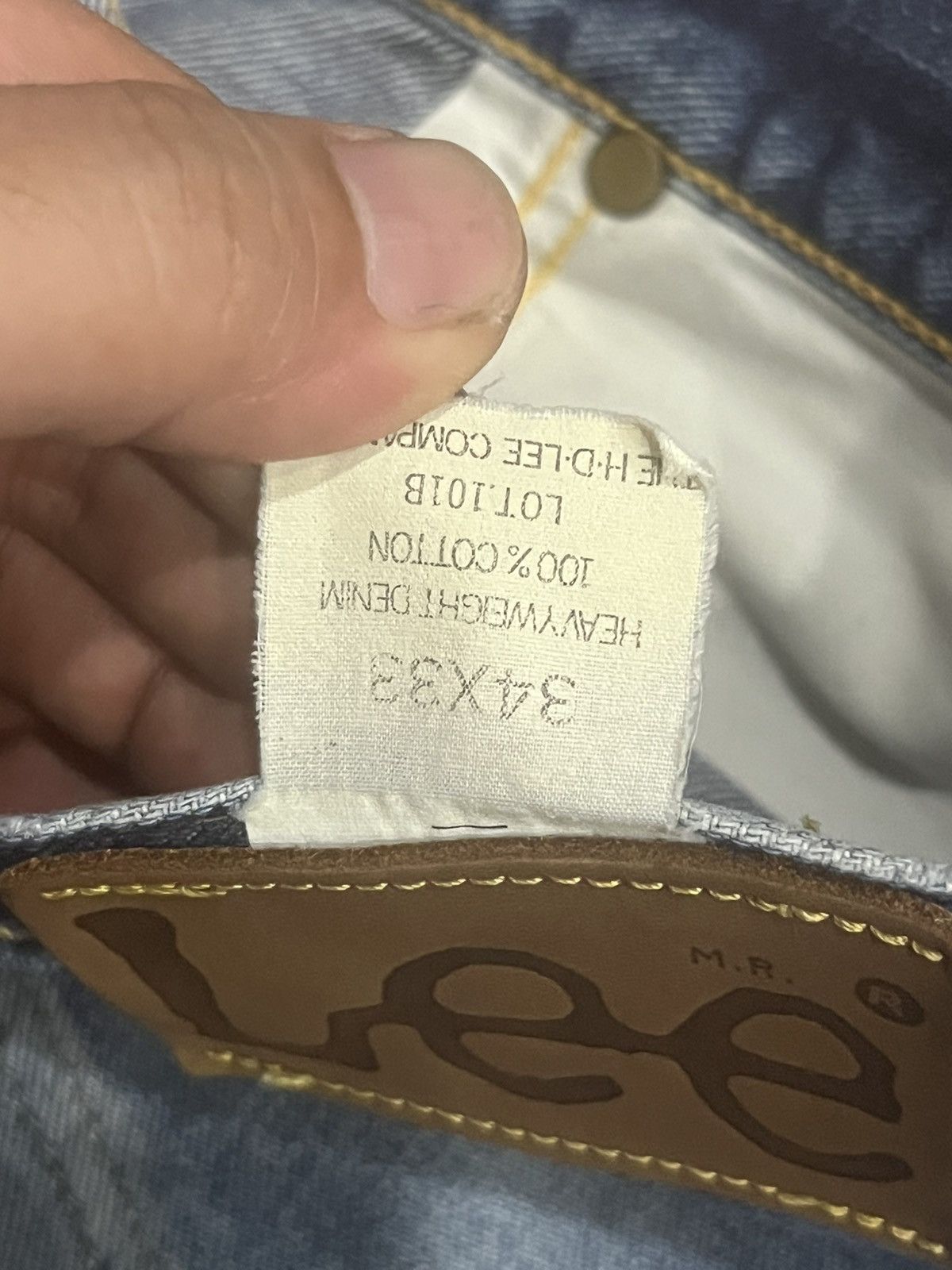 Vintage Vintage Lee Rider Union Made Sanforized Half Selvedge Jeans Size US 34 / EU 50 - 21 Thumbnail