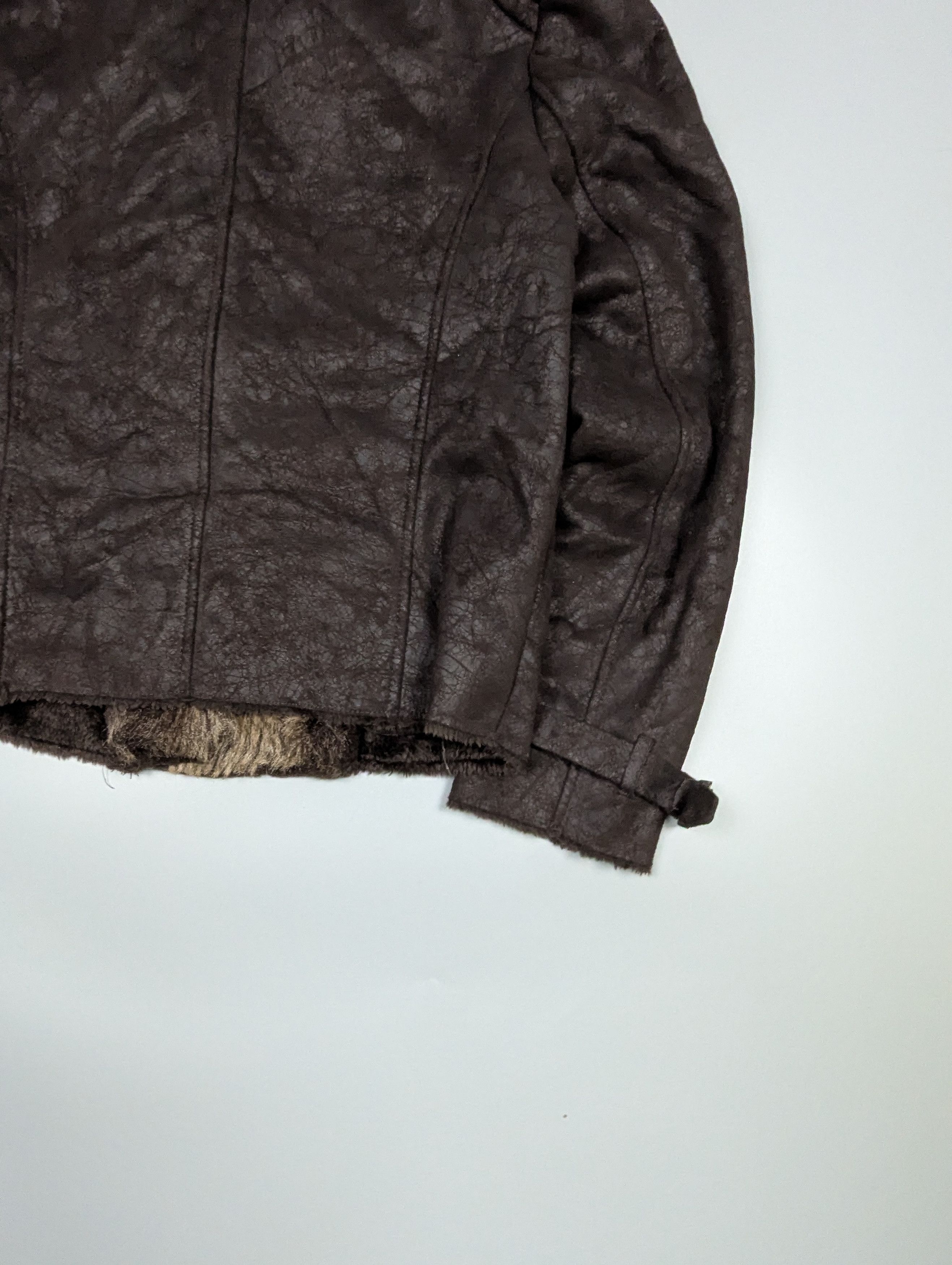 Vintage Vintage Distressed Brown Leather Moto Jacket Women’s S/M Size M / US 6-8 / IT 42-44 - 18 Thumbnail