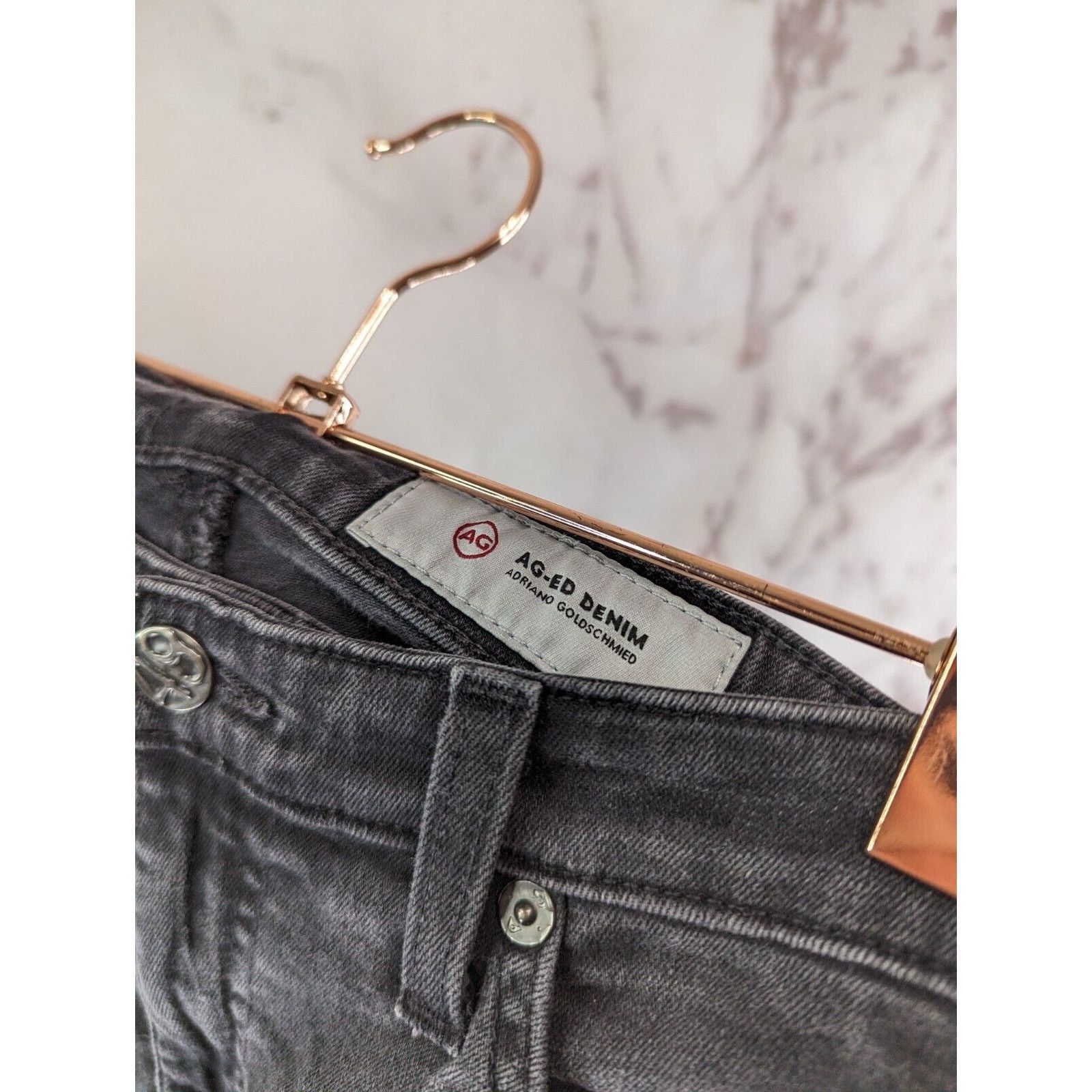AG Adriano Goldschmied AG Adriano Goldschmied Jean Women 28 Black Frayed Skinny Size 28" / US 6 / IT 42 - 3 Thumbnail