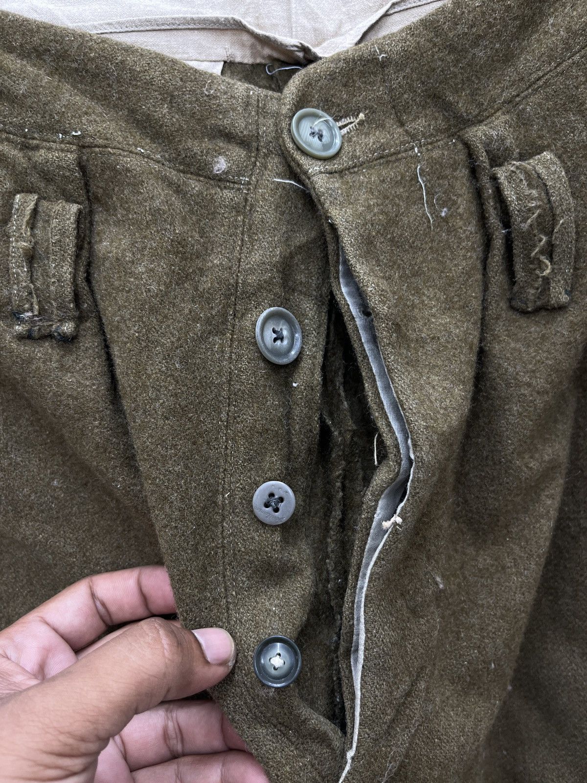 Vintage 🔥🔥🔥STEALS VTG JAPAN MILITARY WOOL PANTS Size US 29 - 4 Thumbnail