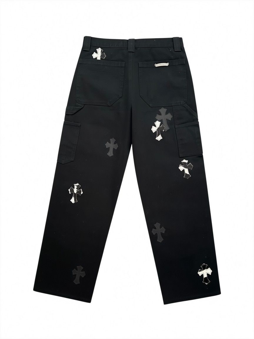 Chrome Hearts Black & Zebra Cross Patch Carpenter Jeans Size US 32 / EU 48 - 2 Thumbnail