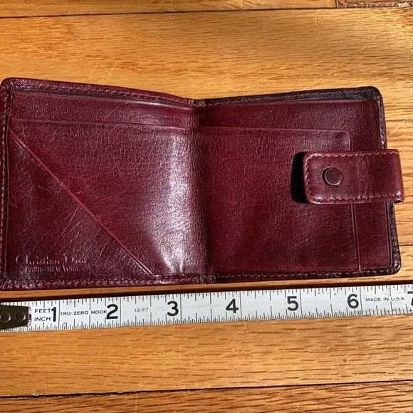 Christian Dior Monsieur Vintage Christian Dior Mini Oxblood Leather Wallet Size ONE SIZE - 4 Thumbnail