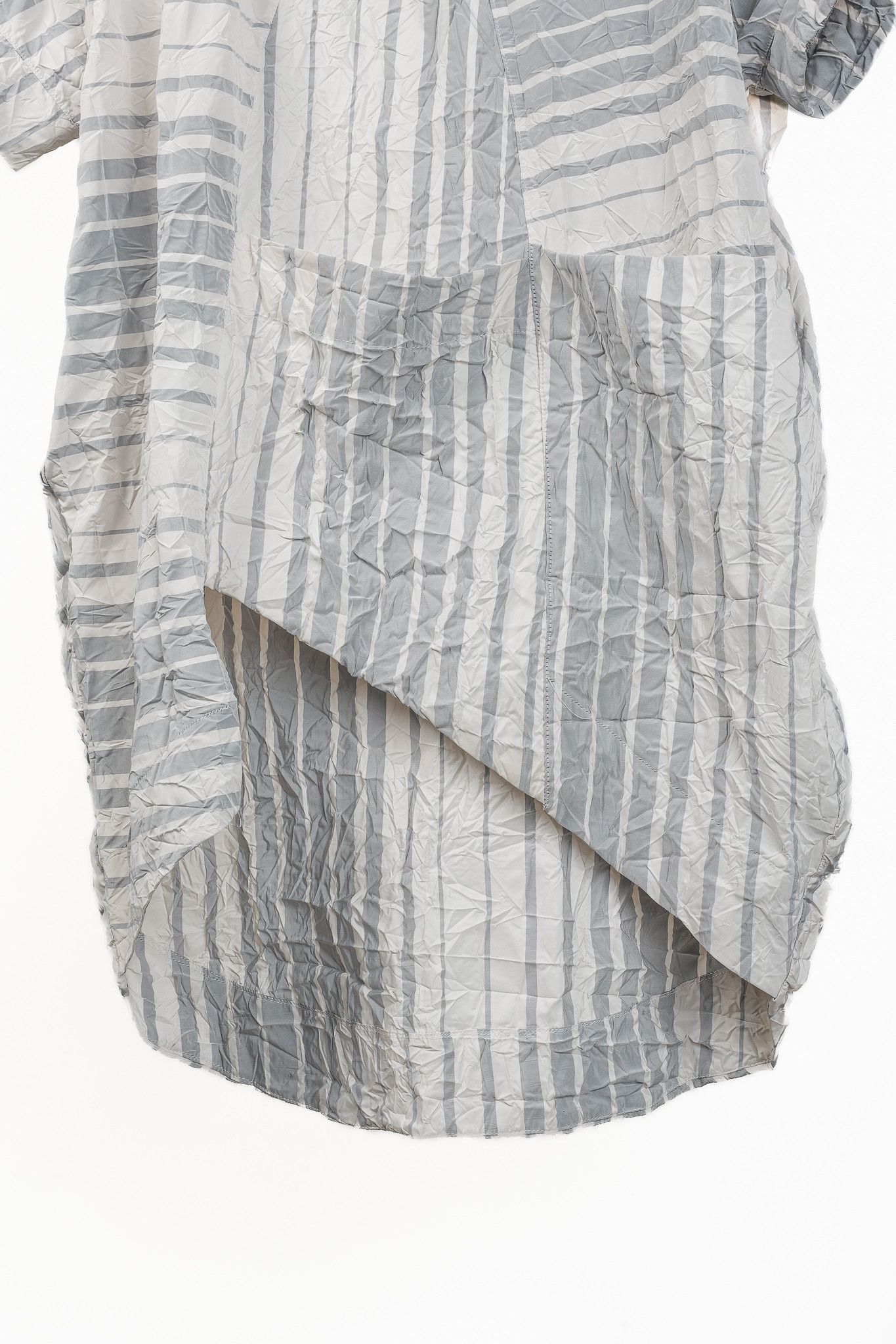 Other Gershon Bram Striped Crinkled Asymmetrical Tunic Size M / US 6-8 / IT 42-44 - 5 Thumbnail