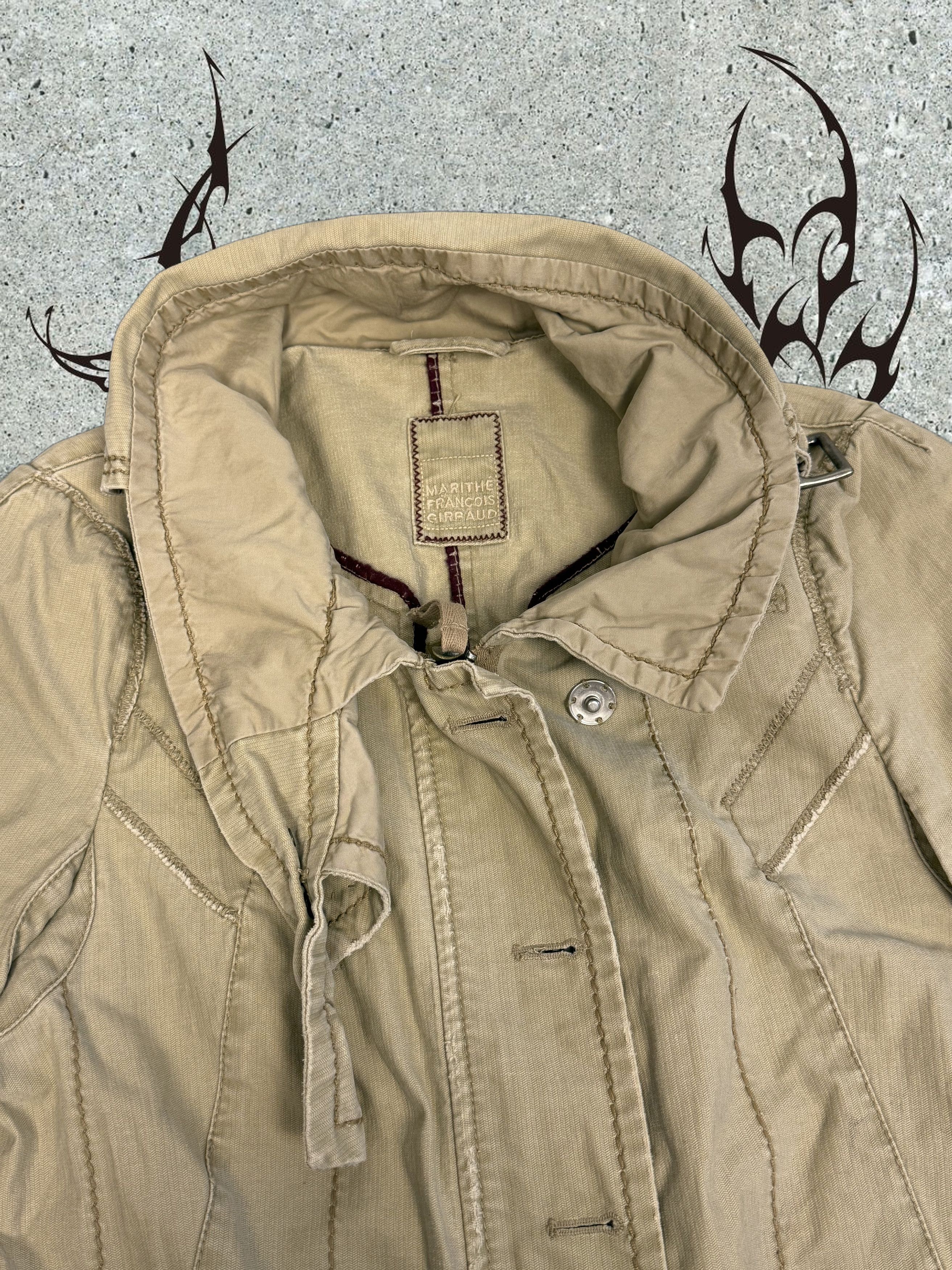Marithe + Francois Girbaud Crazy vintage M+FG beige stand up collar coat Size S / US 4 / IT 40 - 5 Thumbnail