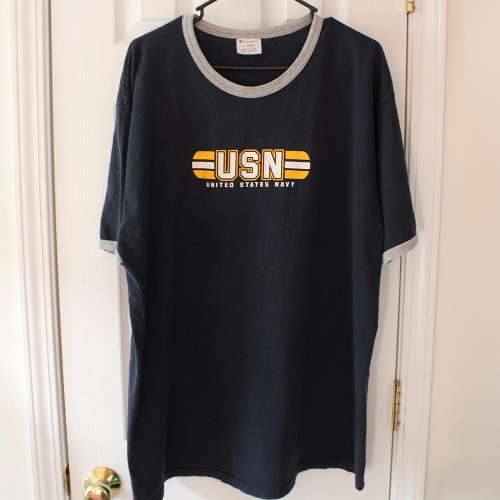 Champion Vintage 90's Champion Gray Ringer Graphic Tee Size US XL / EU 56 / 4 - 2 Thumbnail