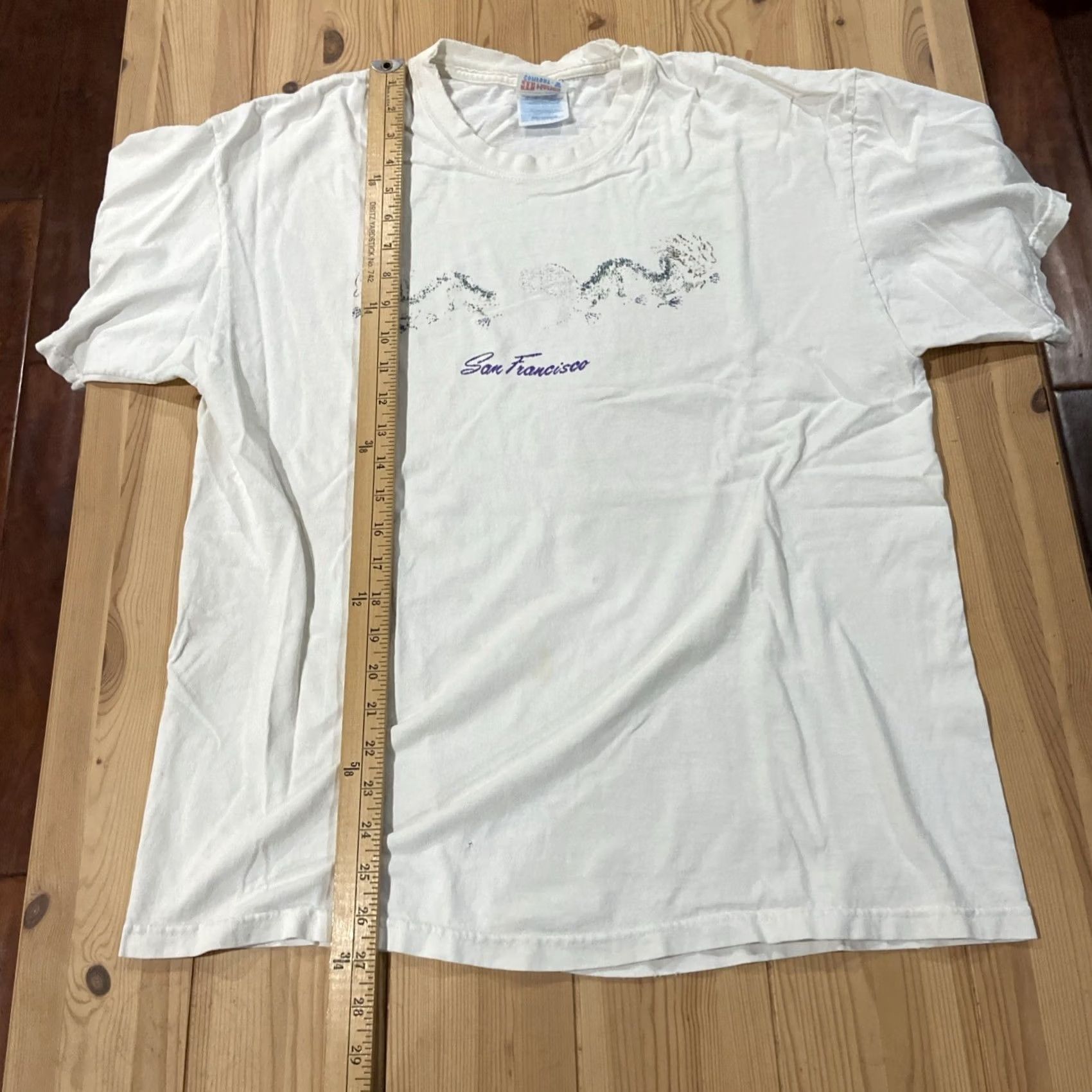 Hanes VINTAGE San Francisco China Town Dragon T Shirt L White Men Size US L / EU 52-54 / 3 - 4 Thumbnail
