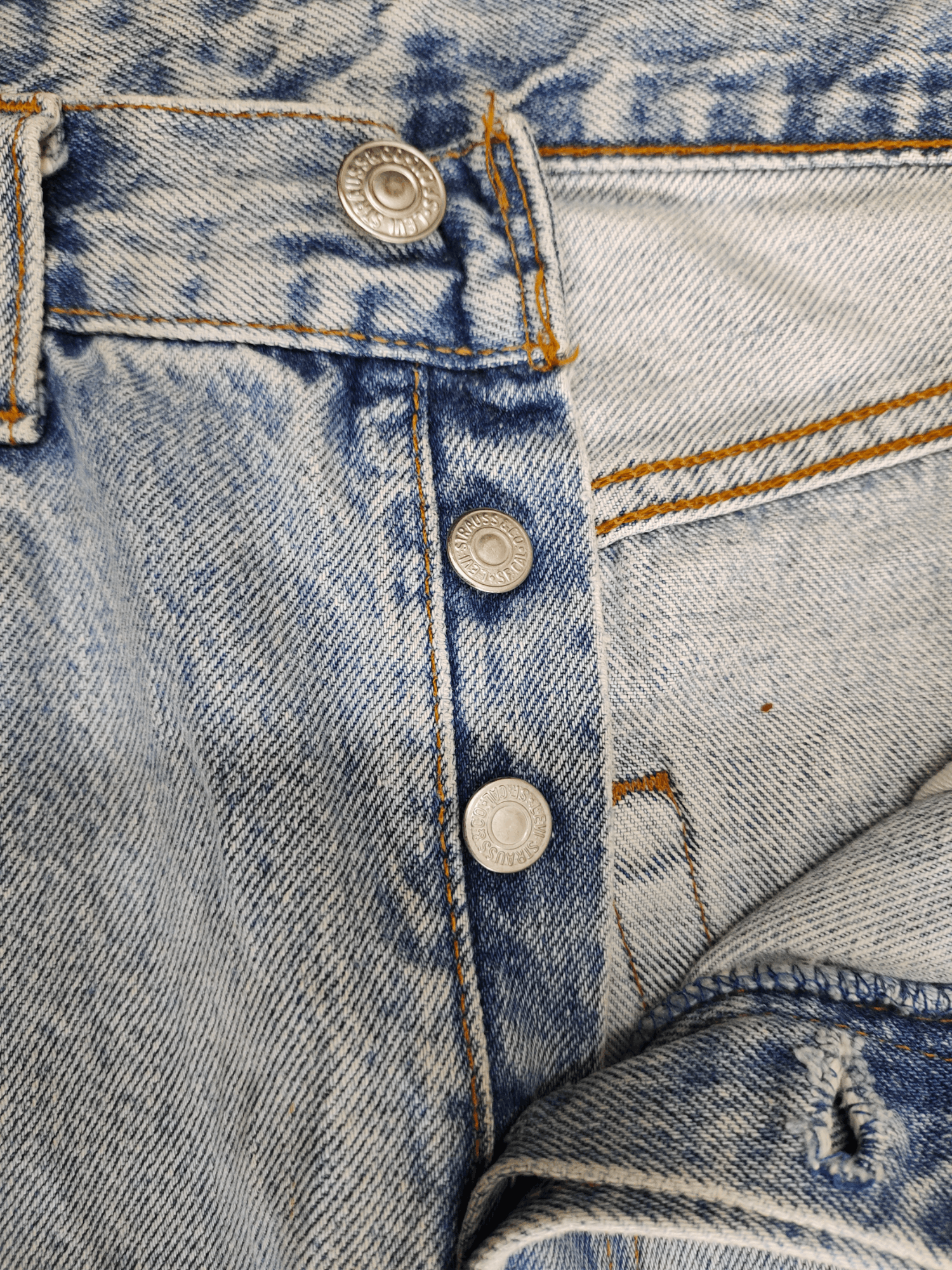 Levi's Vintage Clothing Vintage Levi's 501 Reconstruct Distressed Striped Tape Jeans Size US 31 - 11 Thumbnail