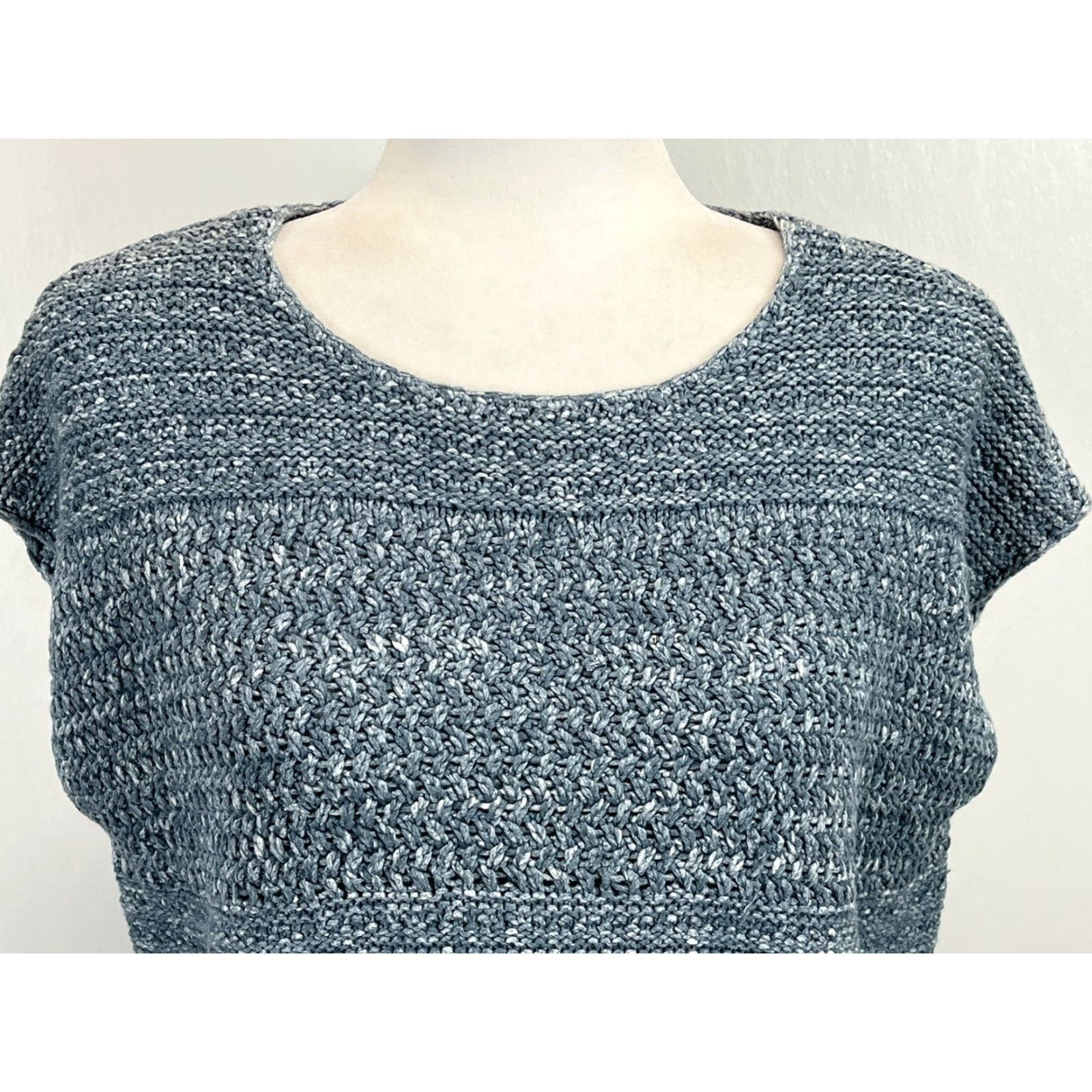 Orvis Orvis Knit Sleeveless Sweater Sz S/M Womens Fringe Blue Coastal Grandma Tassels Beach Winter Fall Spring Summer Pullover Knit Cotton Boxy Size S / US 4 / IT 40 - 5 Thumbnail