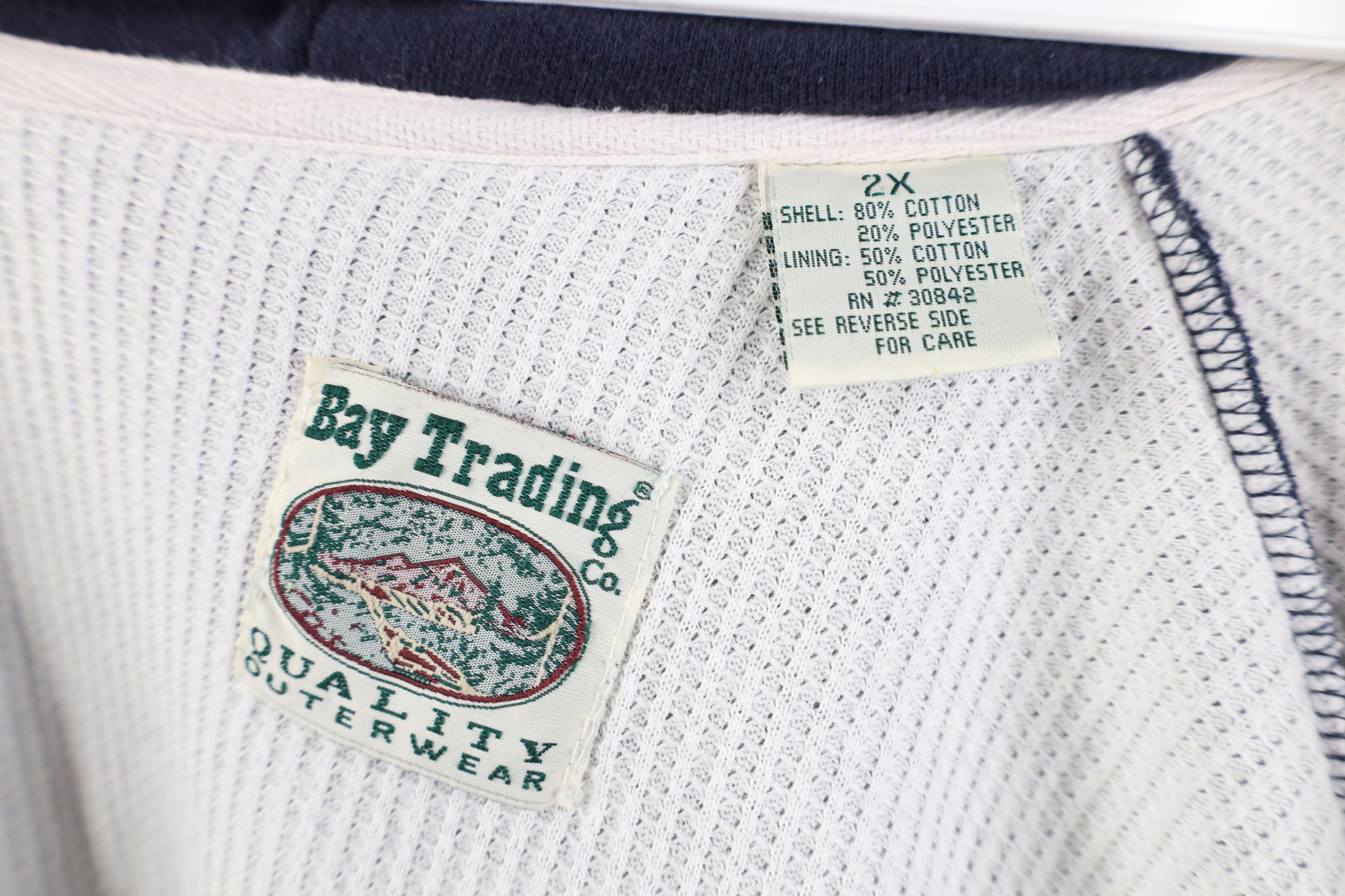 Vintage Vintage 90s Streetwear Thermal Waffle Knit Lined Hoodie Size US XXL / EU 58 / 5 - 11 Thumbnail