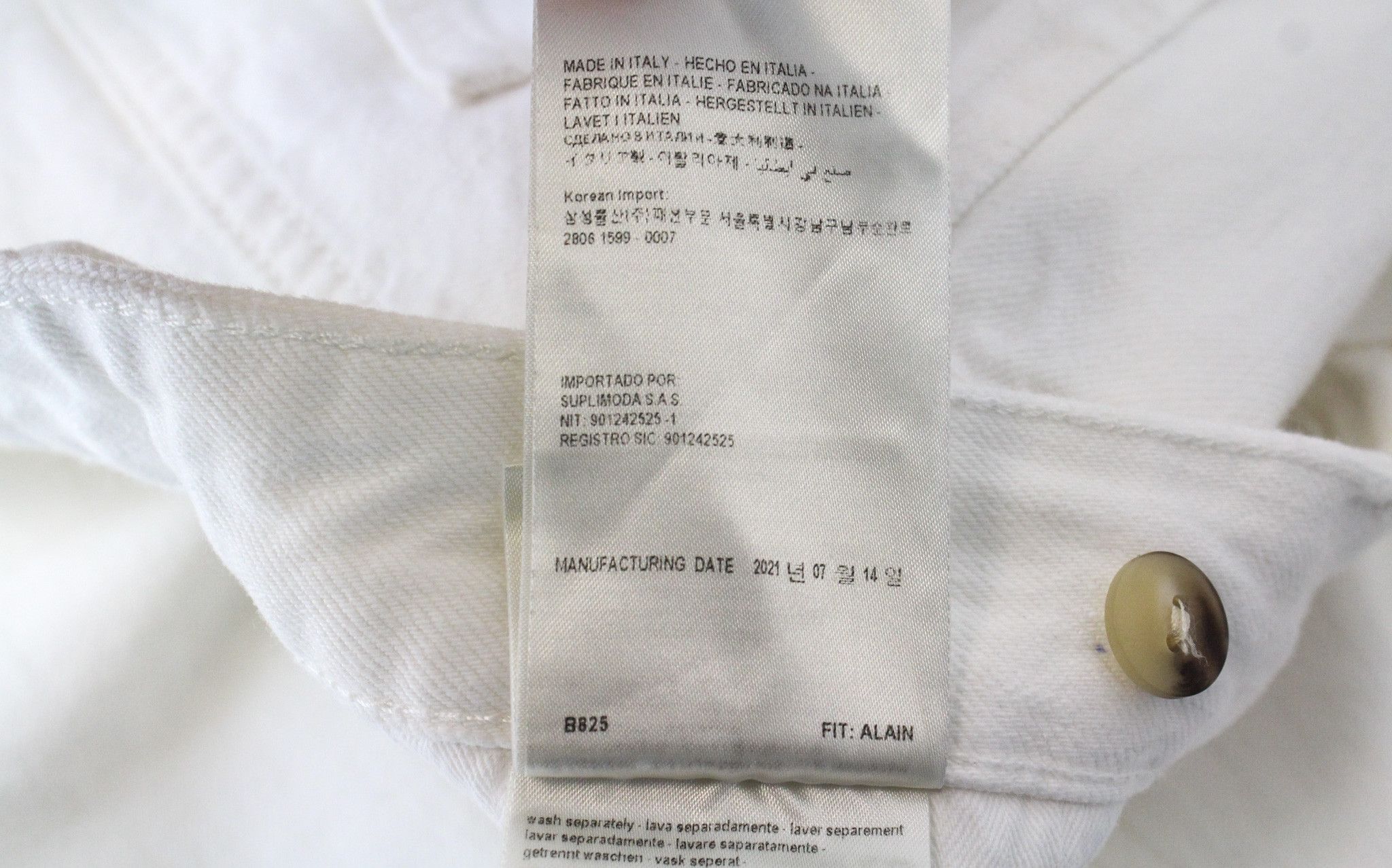 Suitsupply ALAIN W31/L32 White Cotton Denim Jeans 67849 Size US 31 - 8 Thumbnail