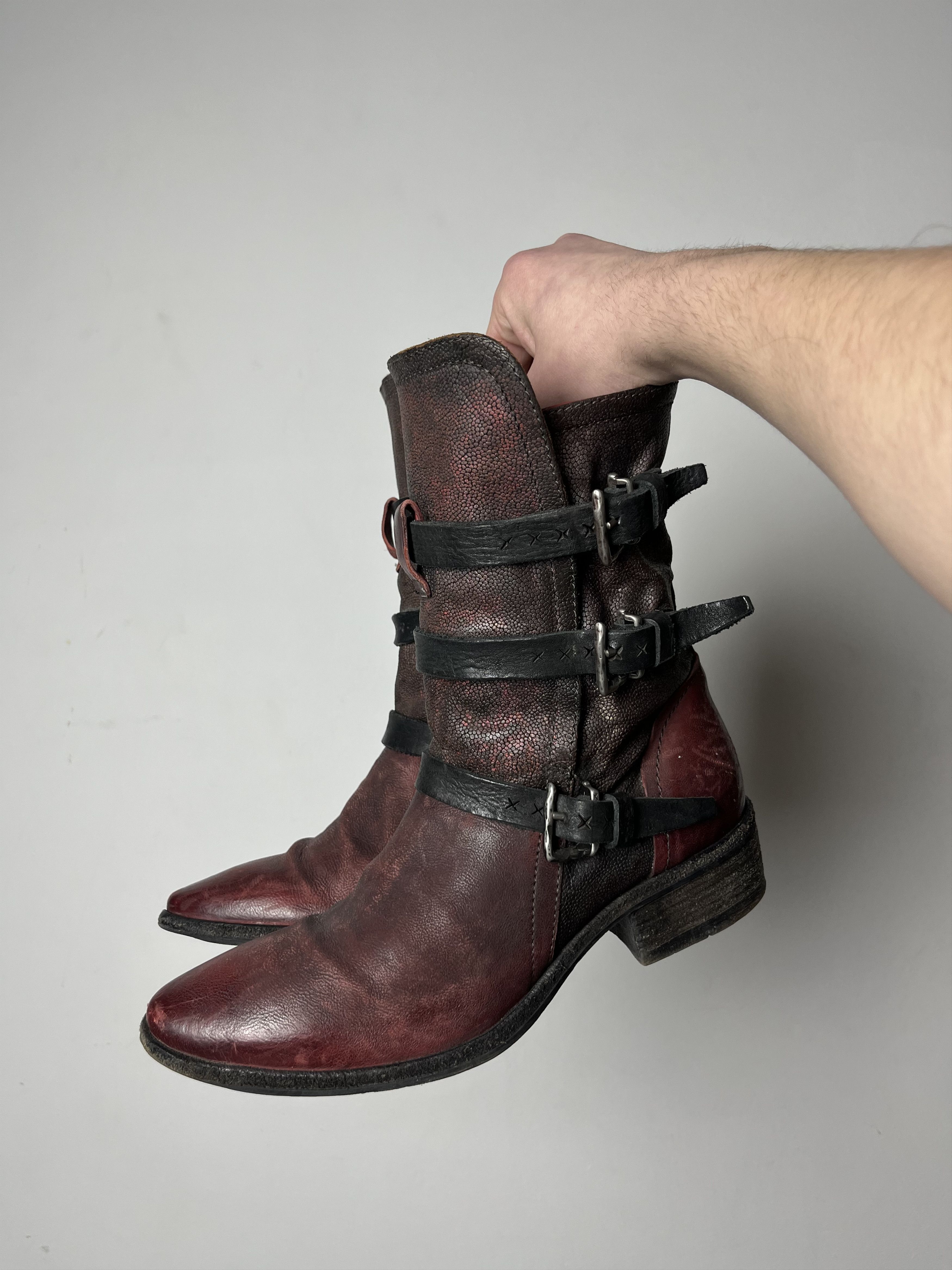 A.S.98 🔥A.S.98 AIRSTEP ANKLE STRAPS LEATHER 90'S BOOTS GUIDI VIBE Size US 9 / IT 39 - 1 Thumbnail