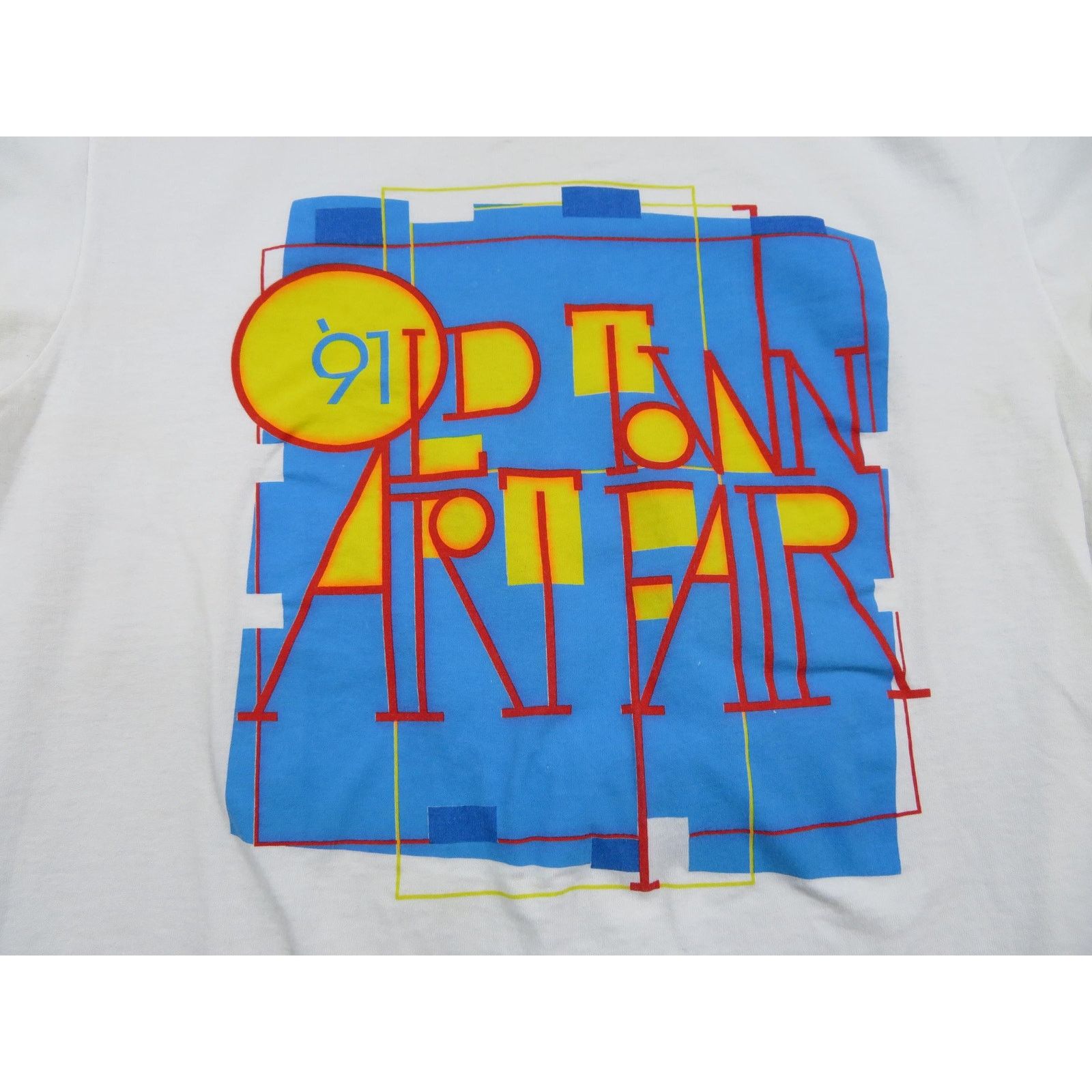 Other Old Town Art Fair T-shirt, White Blue, Sz M 1990s Size US M / EU 48-50 / 2 - 3 Thumbnail