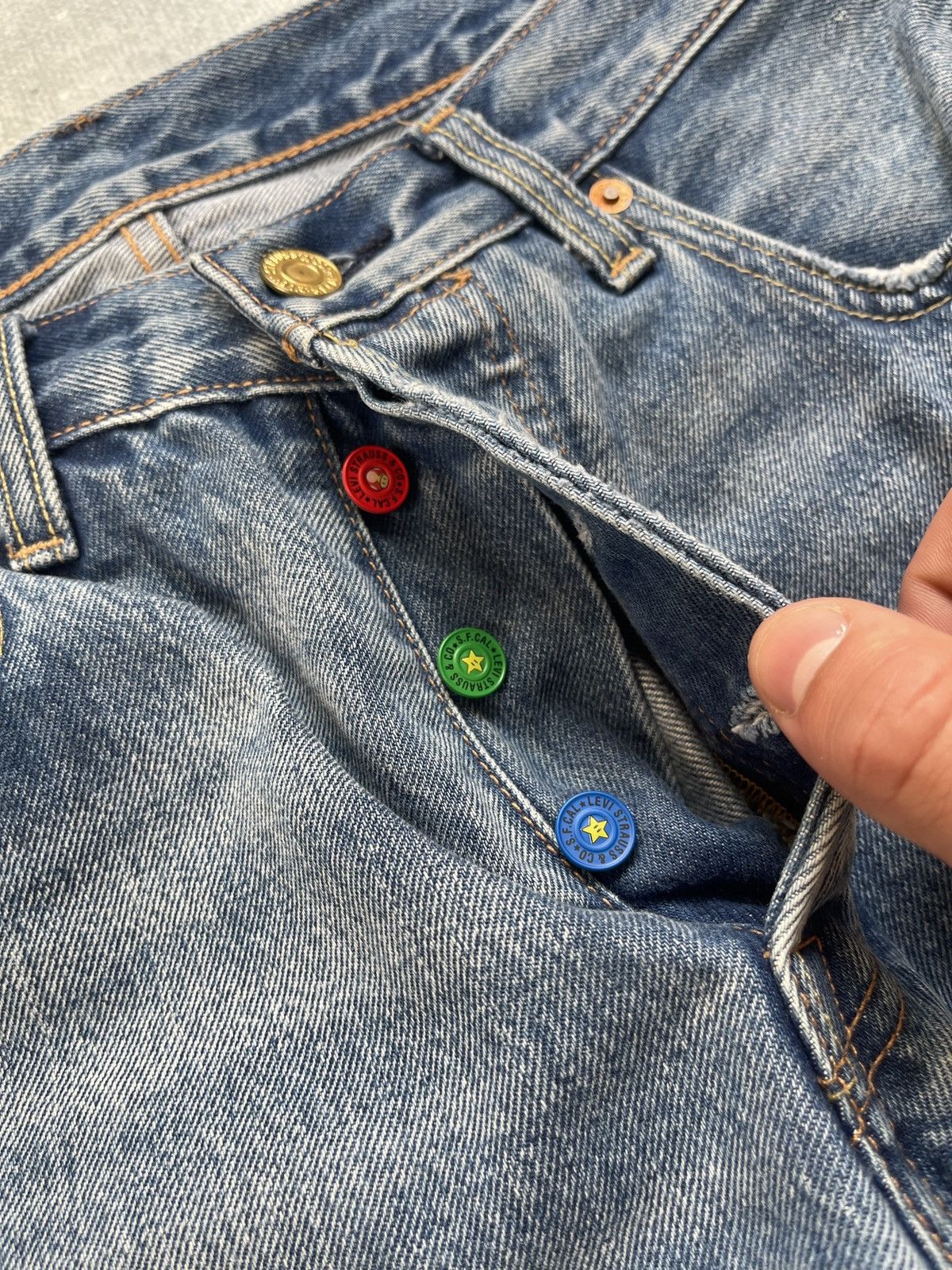 Levi's Levis 501 93 Big E x Super Mario Selvedge Jeans Size US 30 / EU 46 - 8 Thumbnail