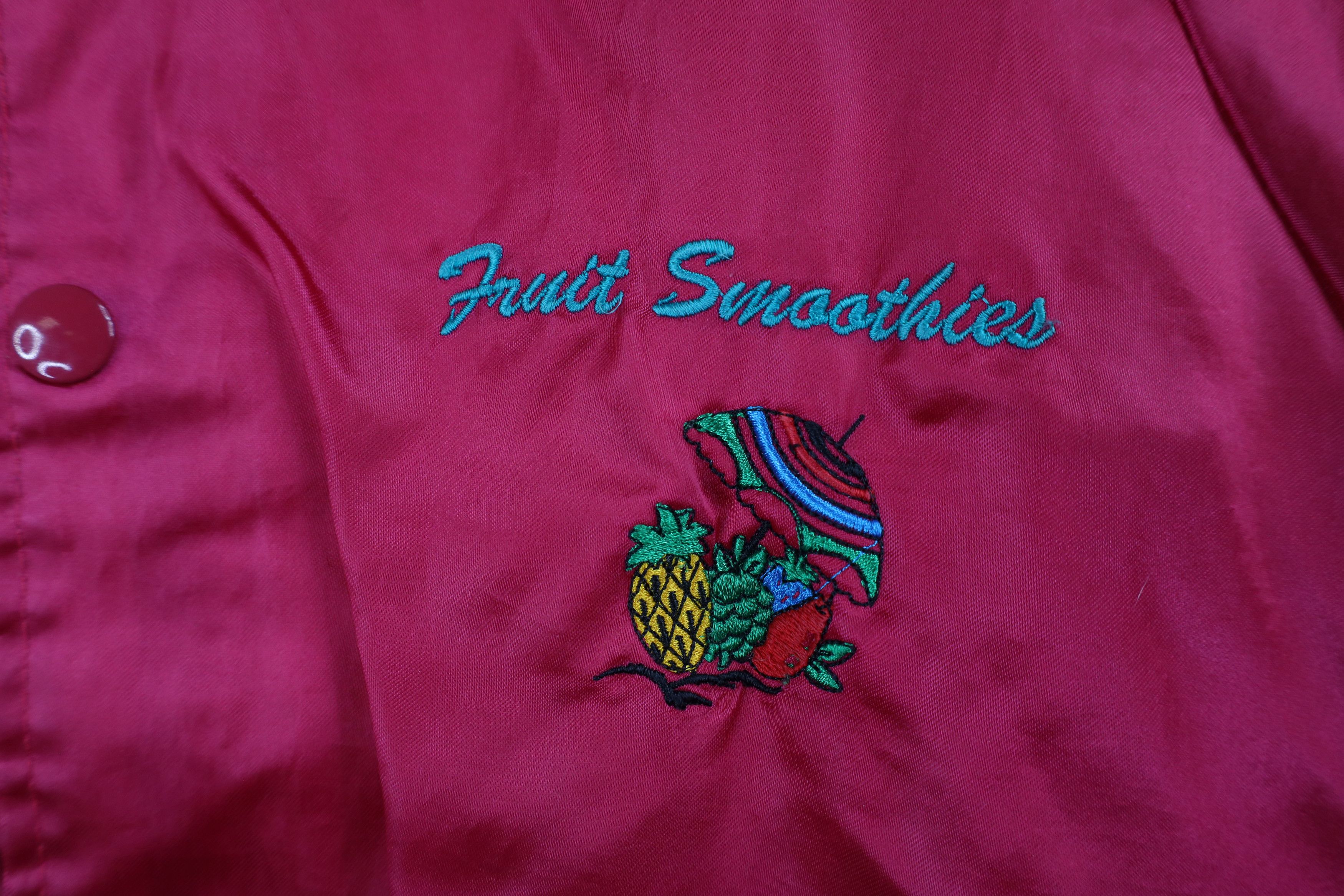 Vintage Vintage 90s Streetwear Smoothies Satin Bomber Jacket USA Size US L / EU 52-54 / 3 - 5 Thumbnail