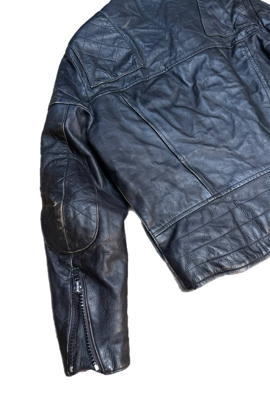 Vintage Vintage 80s Wolf Leathers Distressed Biker Jacket Cafe Racer Size US M / EU 48-50 / 2 - 8 Thumbnail