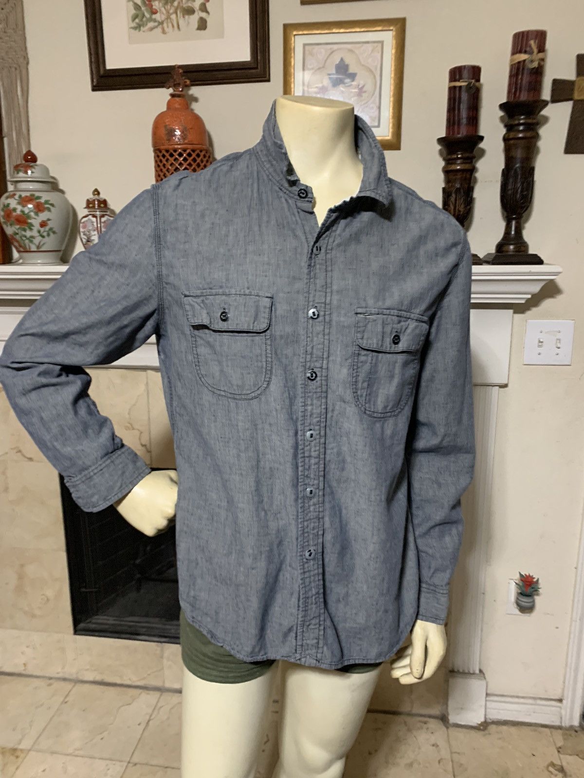Alex Mill Denim Chambray Shirt Size US XL / EU 56 / 4 - 2 Thumbnail