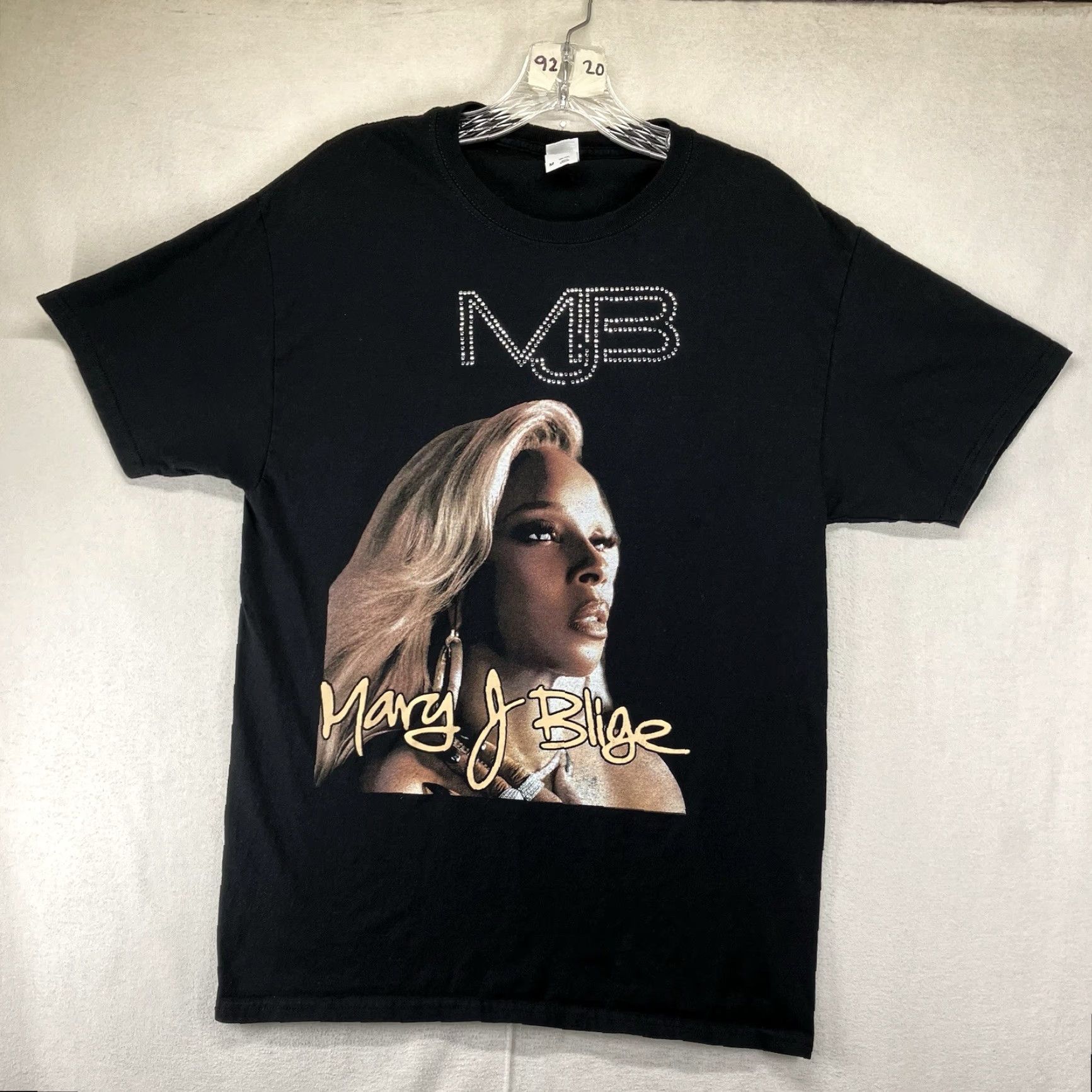 Fruit Of The Loom Mary J Blige Shirt Medium Black All Cotton Bling Graphic Crew Neck Tour Ne-Yo & Mario Size M / US 6-8 / IT 42-44 - 2 Thumbnail