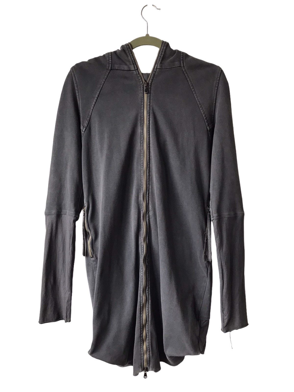 Ilaria Nistri ILARIA NISTRI Gray Fade Full Zipped Long Sweatshirt Hoodies Size S / US 4 / IT 40 - 1 Thumbnail