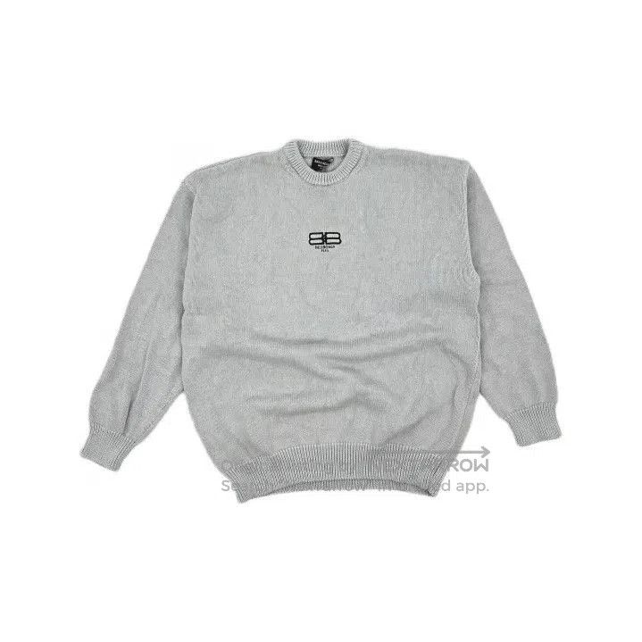 Balenciaga Balenciaga FW22 Embroidered Logo Long Sleeve Sweater. Size US S / EU 44-46 / 1 - 2 Thumbnail
