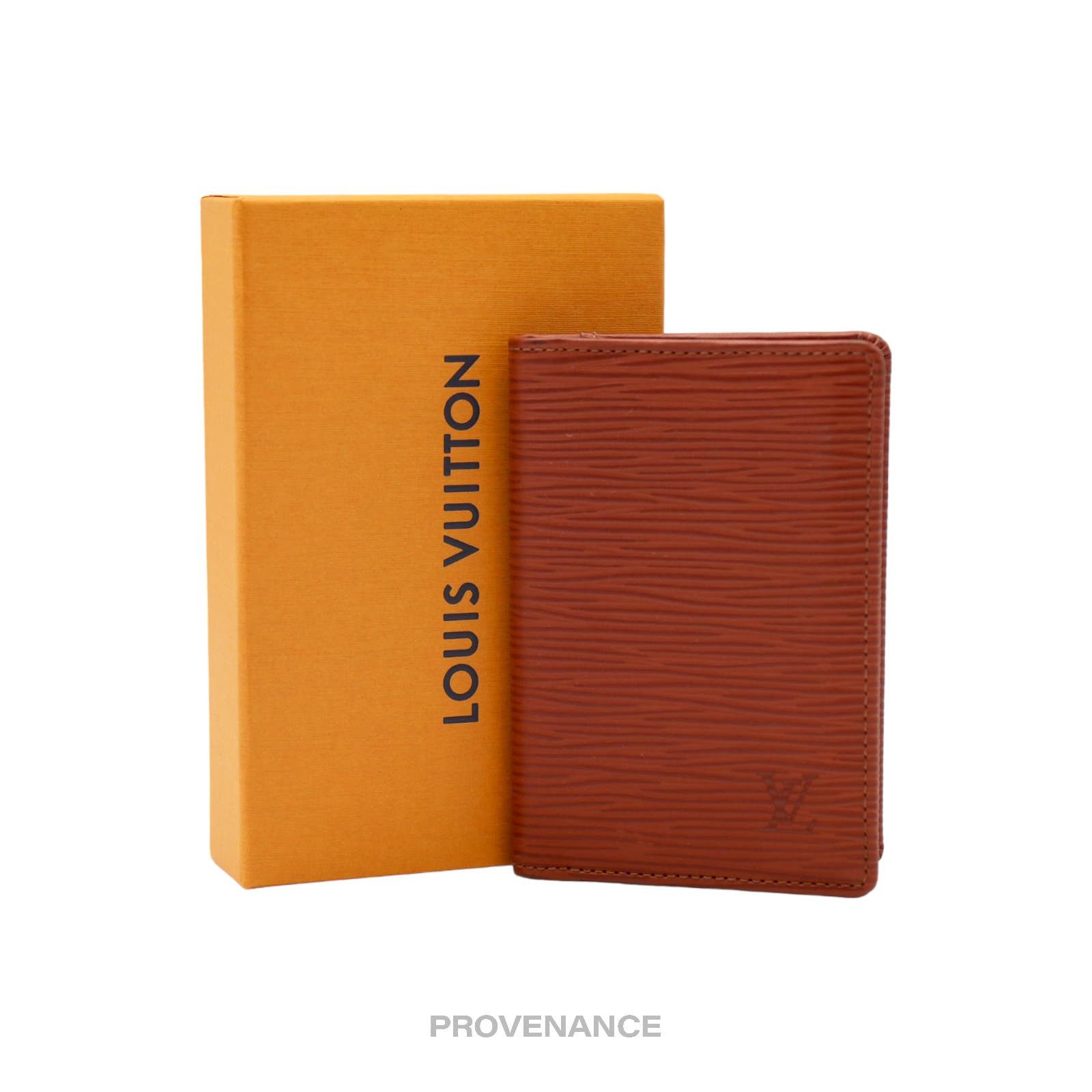 image of Louis Vuitton Pocket Organizer Wallet - Fawn Epi Leather, Women's